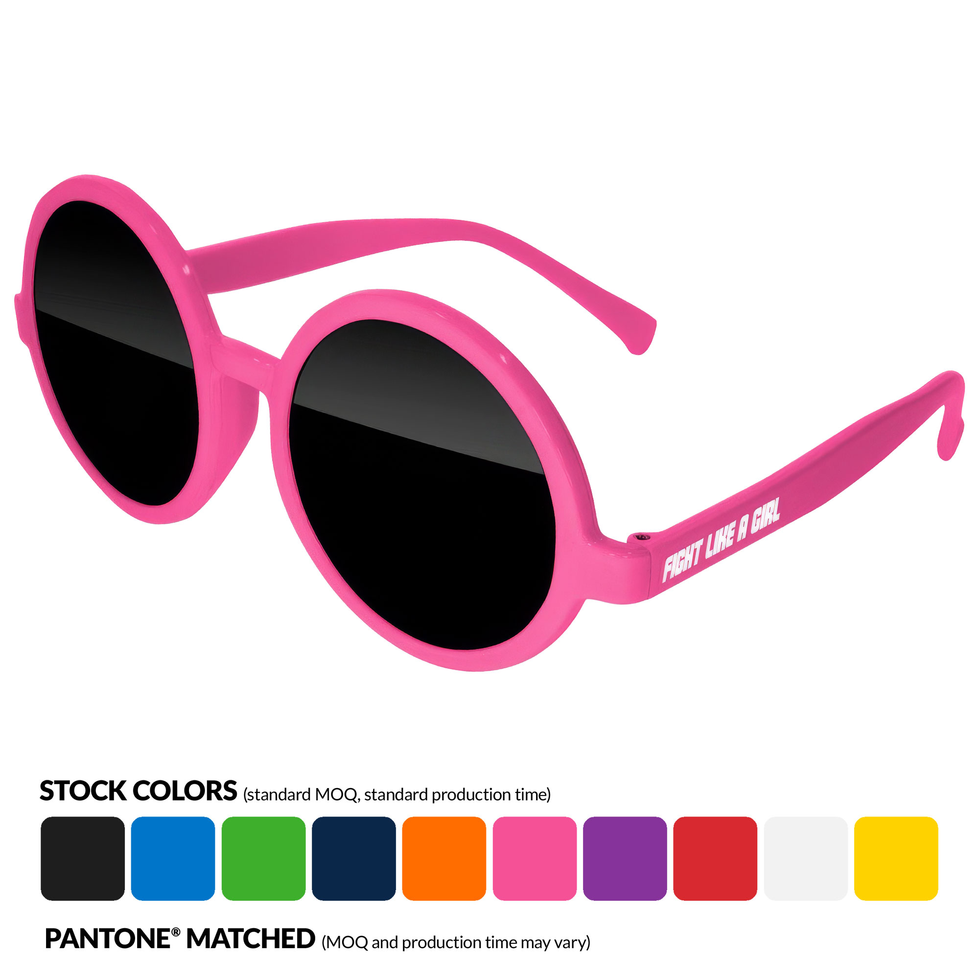 *Pink Promotion* Breast Cancer Awareness Iris Sunglasses w/ 1-color Arm Imprint 2