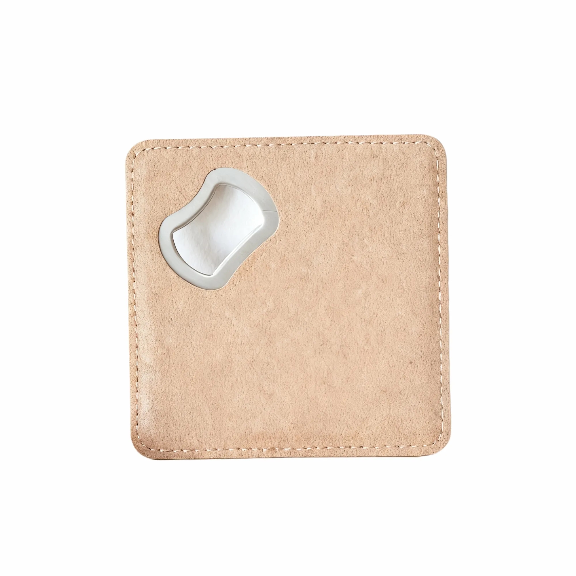 Stainless Steel & Wood-Grain Leather Bottle Opener 3
