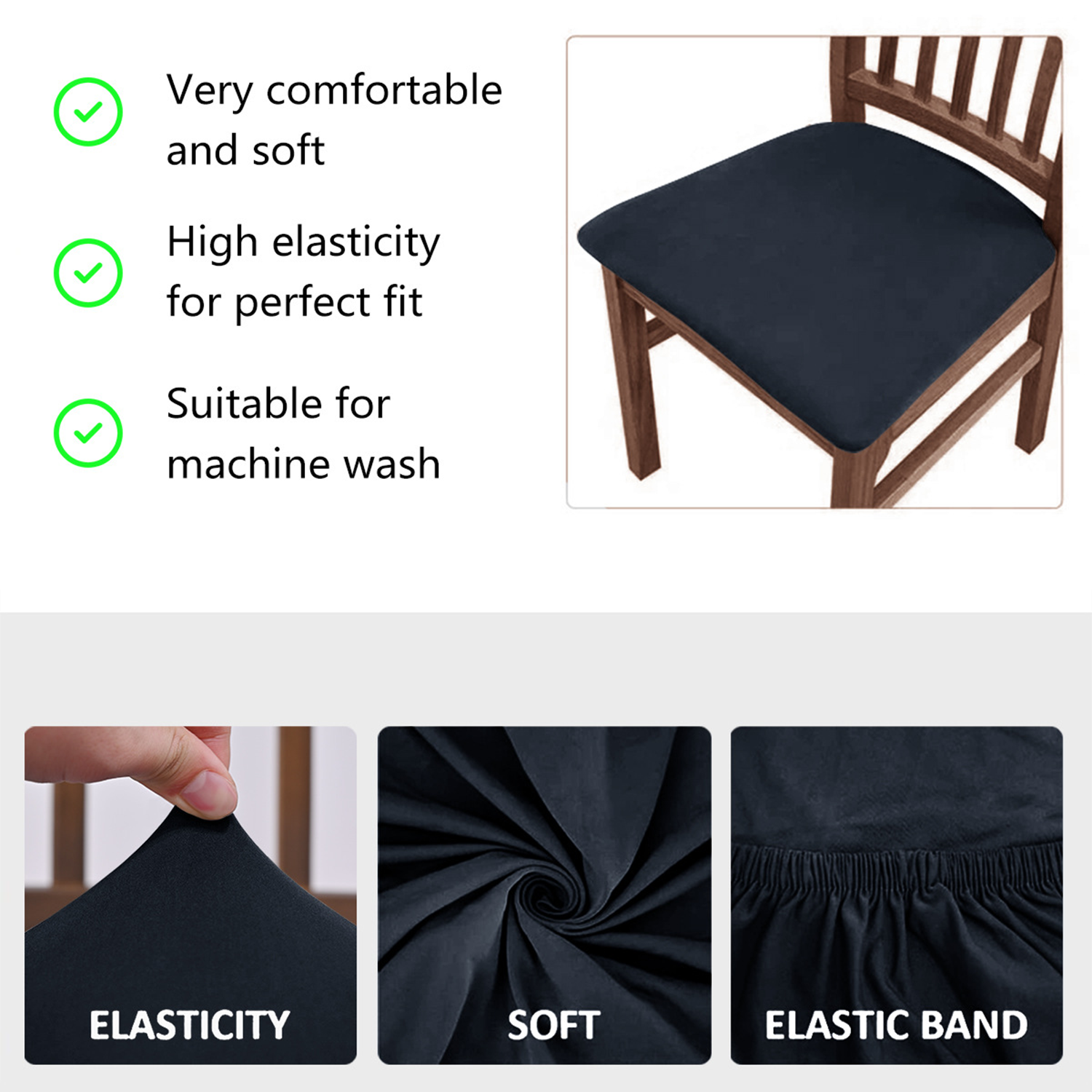 Olid Color Luxury Brushed Chair Covers 6