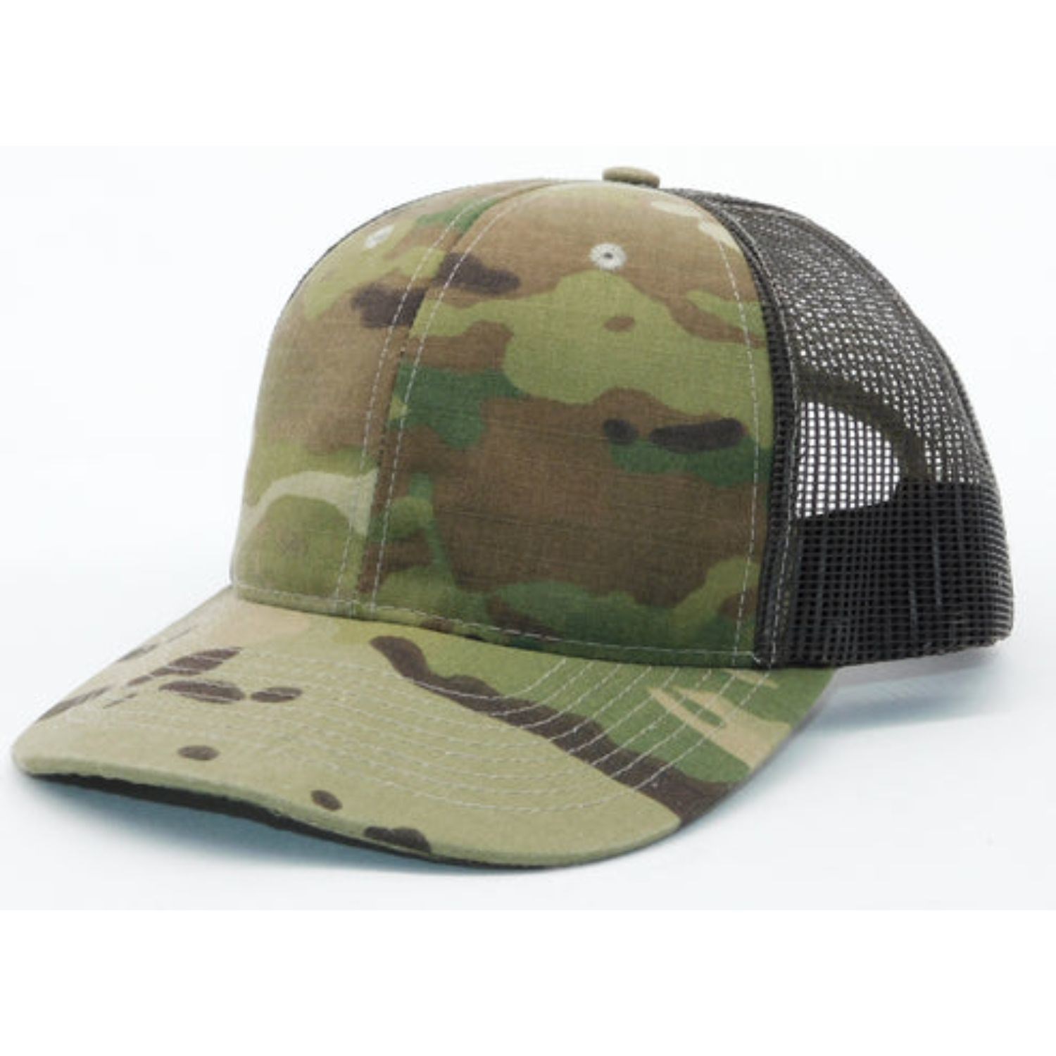 True American Made 6-Panel Camo Ripstop Contrasting Mesh Cap