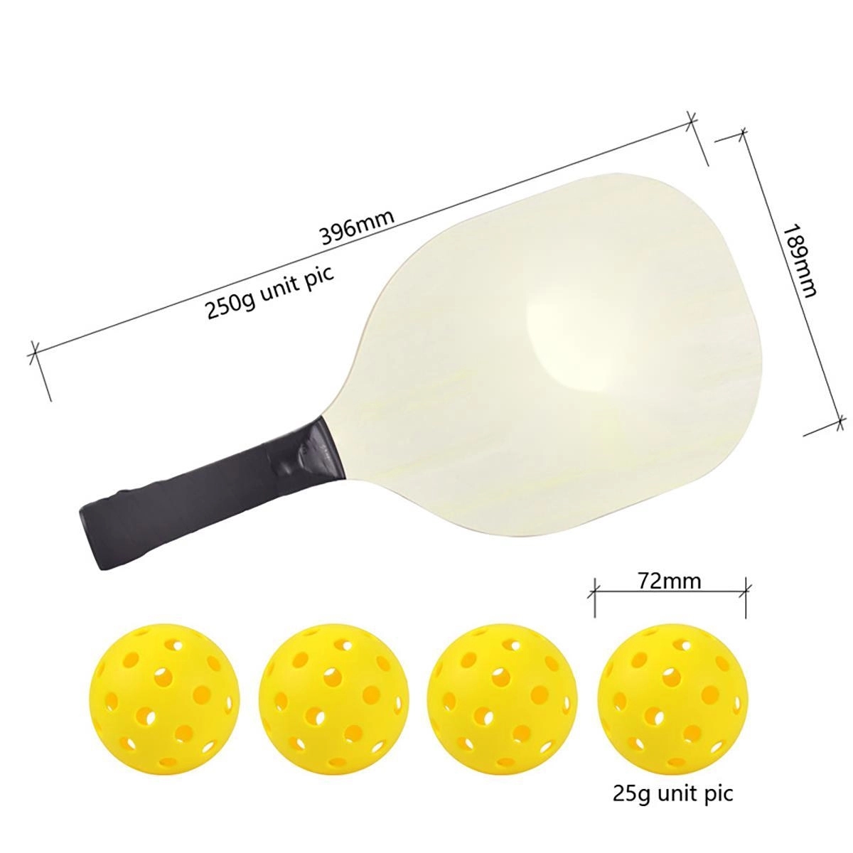 Custom Wooden Pickle Ball Paddles Set With Carrying Bag 2