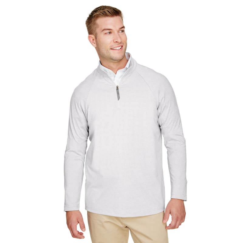 Devon & Jones CrownLux Performance™ Men's Clubhouse Micro-Stripe Quarter-Zip 16
