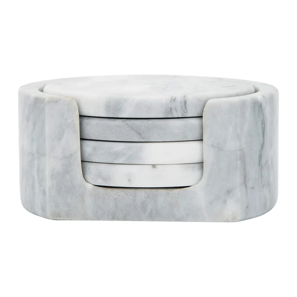 Marble Coaster Set of 4 with Holder 5