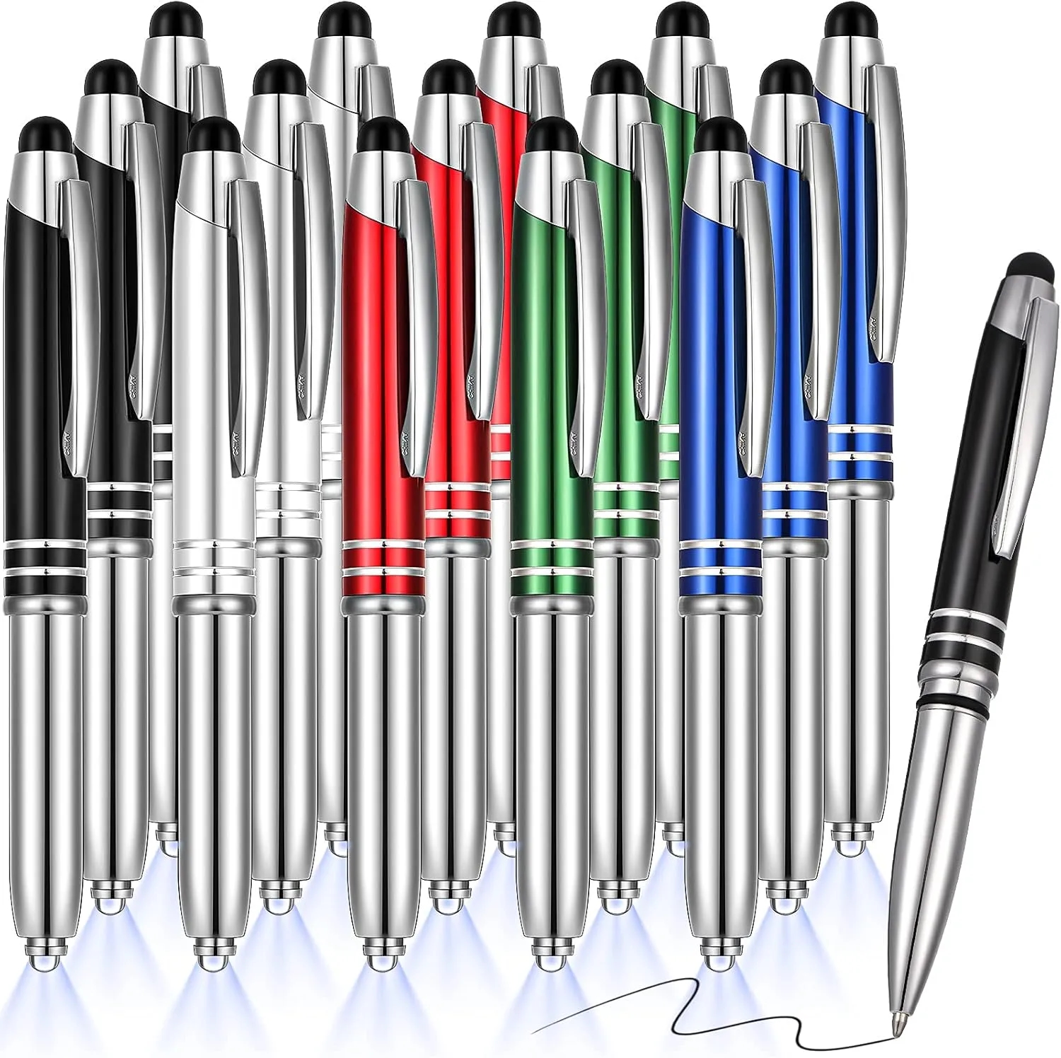 LED Ballpoint Pen with Stylus Tip 9