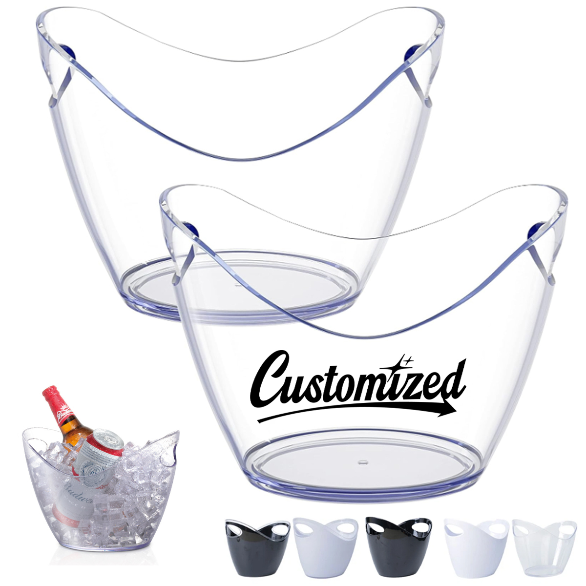 Acrylic Beverage Ice Bucket with Parties and Bars 7