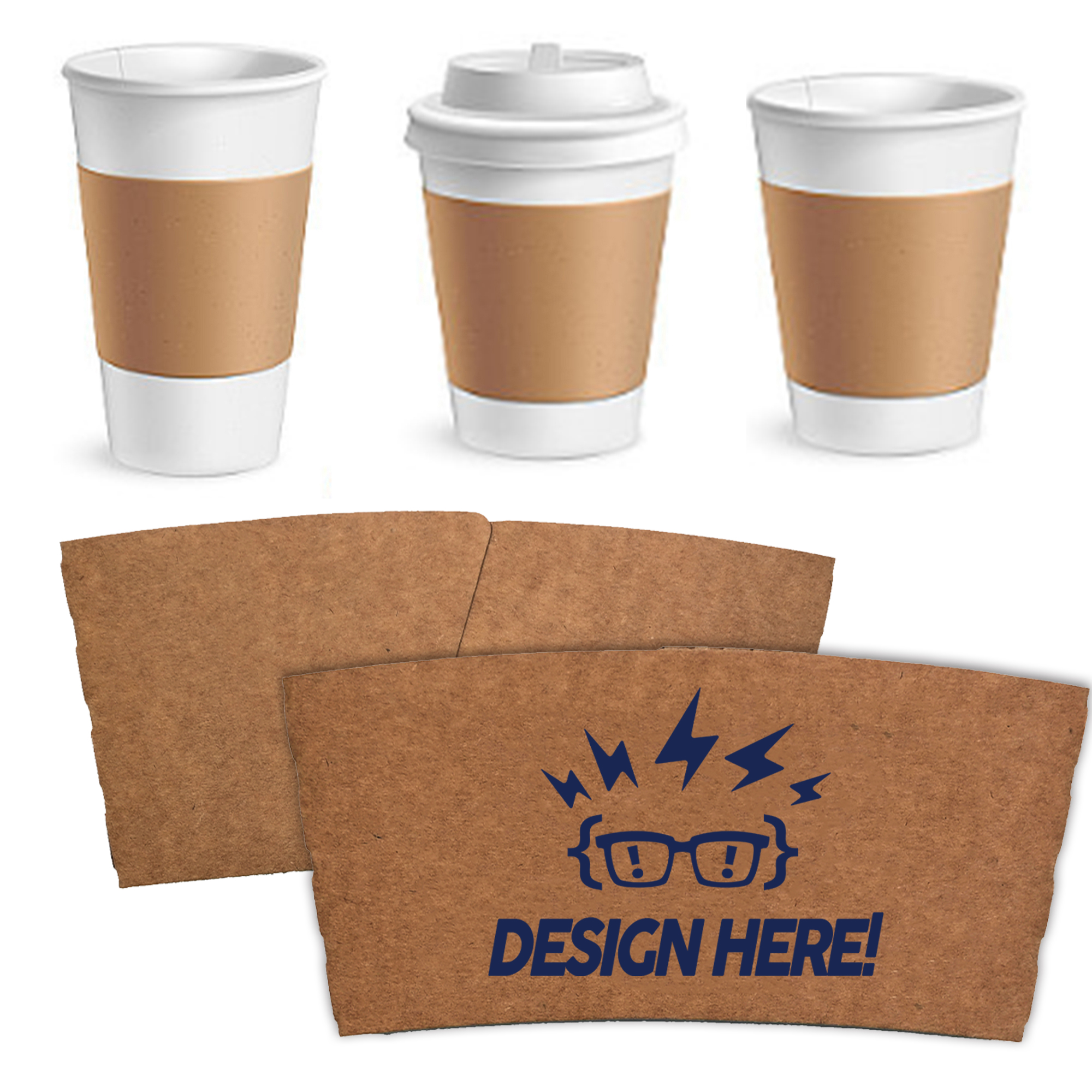 Printed Coffee Sleeves for 12?C16oz Cups 2