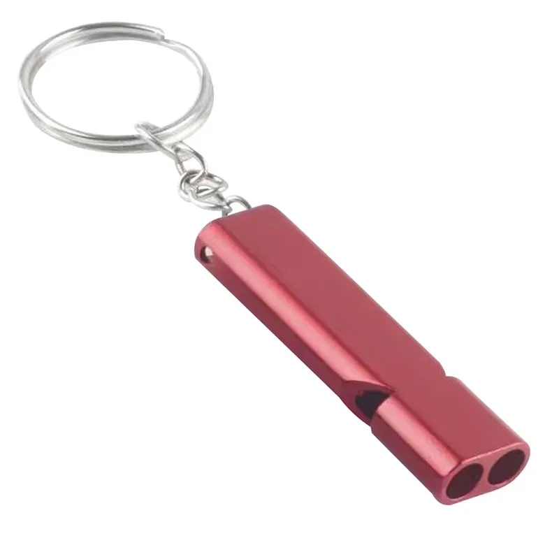 Emergency Survival Double Tube Whistle Keychain 5