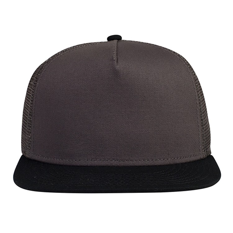 OTTO CAP® OTTO SNAP 5 Panel Pro Style Mesh Back Trucker Snapback Hat 5