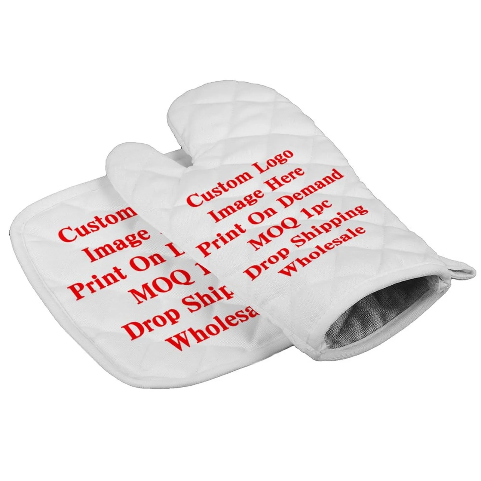 Custom Oven Gloves with Logo Bulk Wholesale Heat Resistant Kitchen Mitts for Restaurants 4
