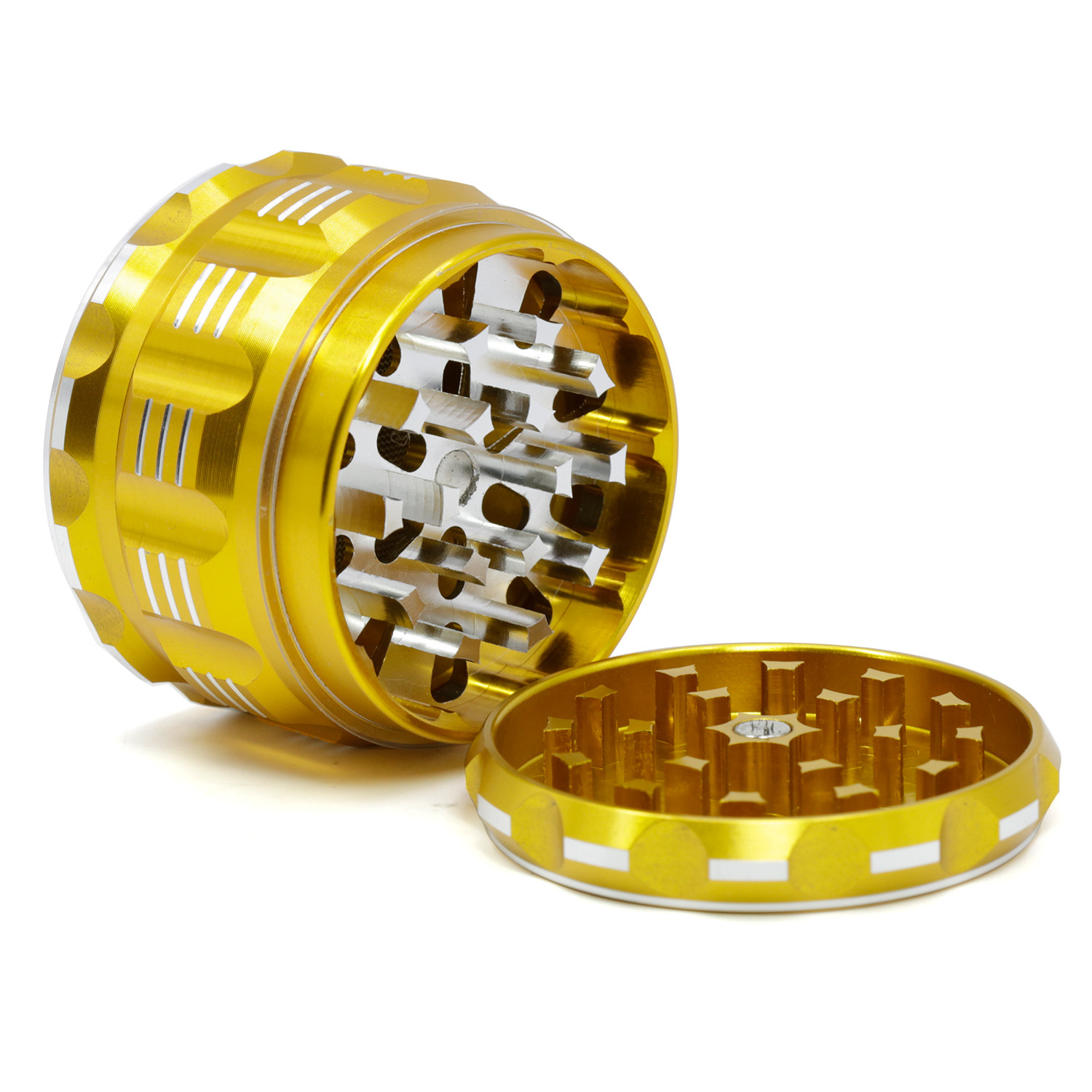 Premium Aluminum Alloy Herb Grinder – 2.45" 4-Piece Metal Design with Pollen Catcher 8