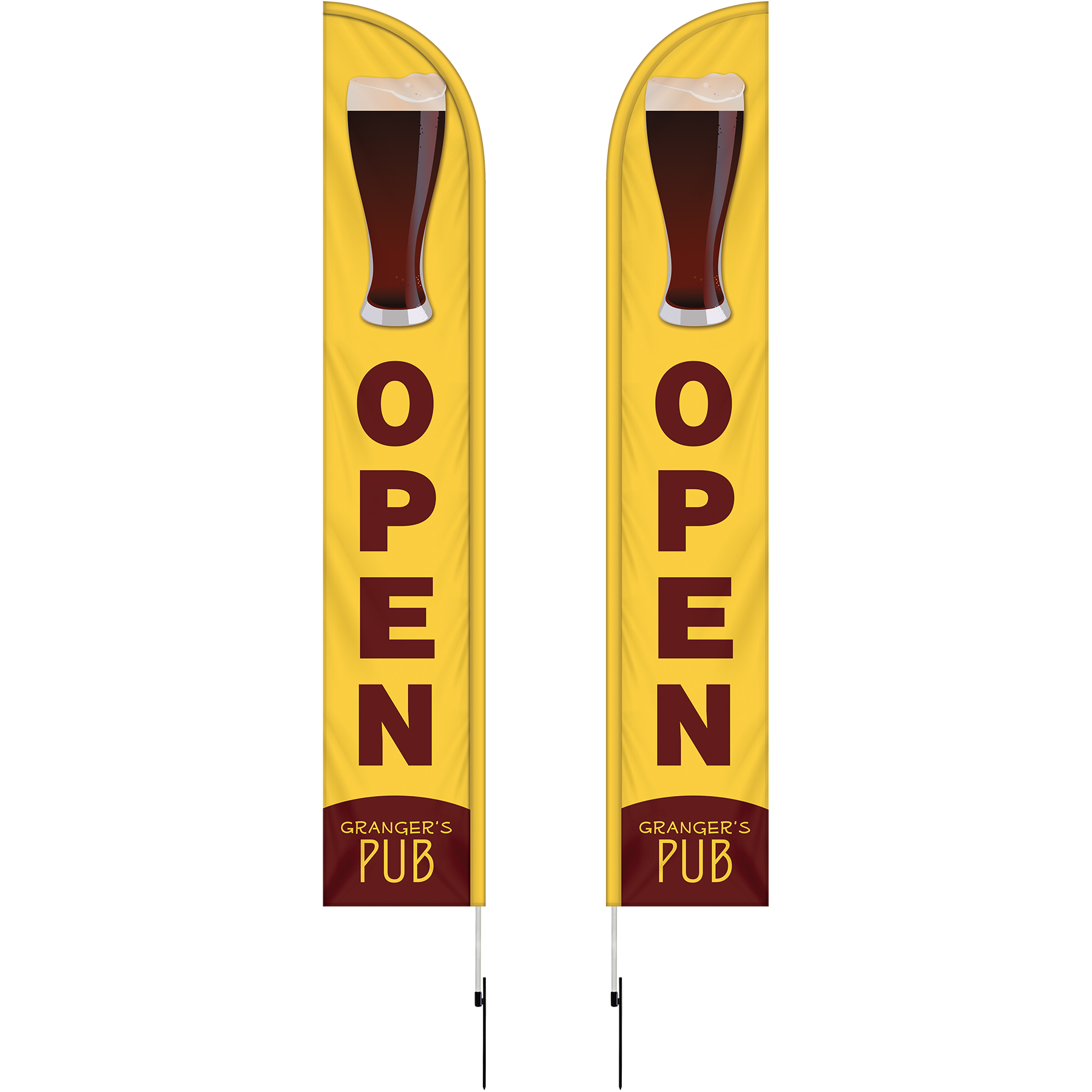 12' Double Sided Portable Half Drop Banner w/ Hardware Set 8