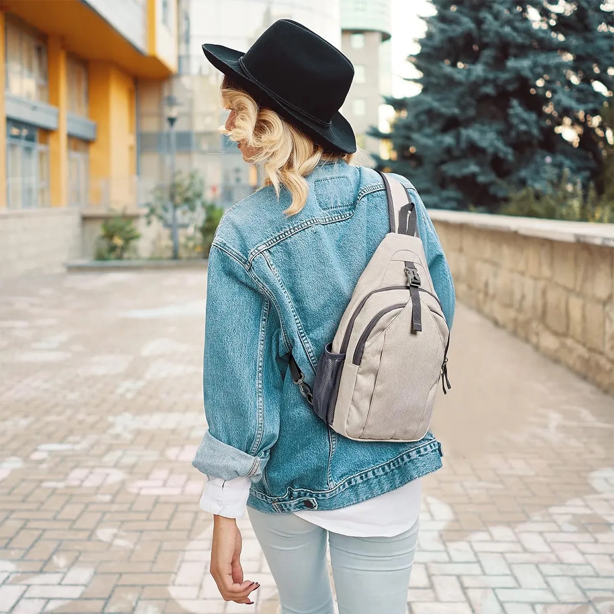 Sling Crossbody Chest Bag Backpack for Hiking Travel 5