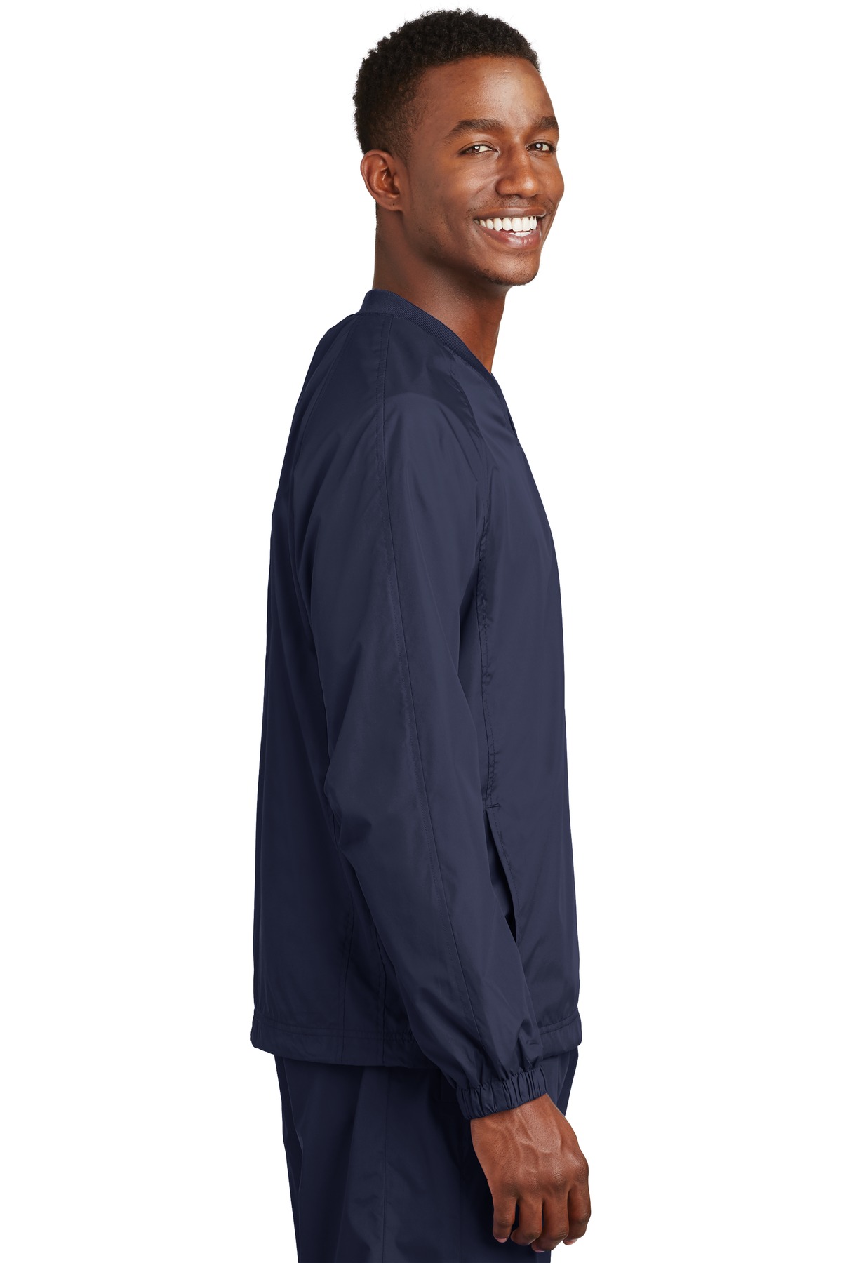 Sport-Tek V-Neck Raglan Wind Shirt. JST72 38