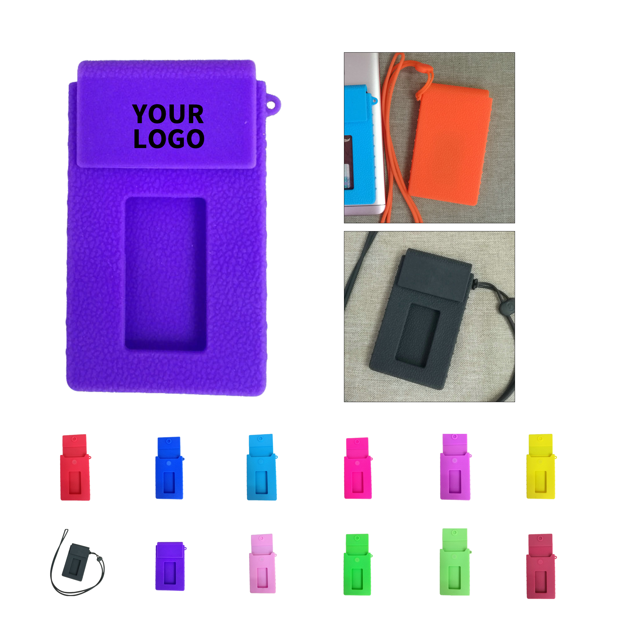 Silicone Business Card Wallet With Magnetic Flap 5