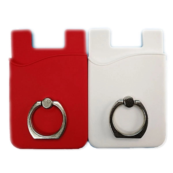 Silicone Phone Card Holder with Ring Stand 11