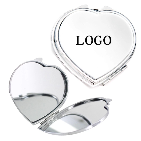 Heart Shape Metal Pocket Mirror 1