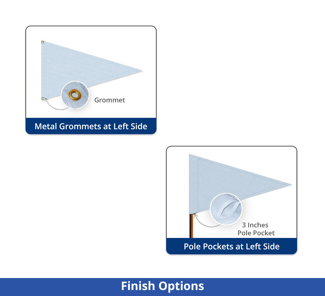 Triangle Flags (1' x 1') - Double Sided 6