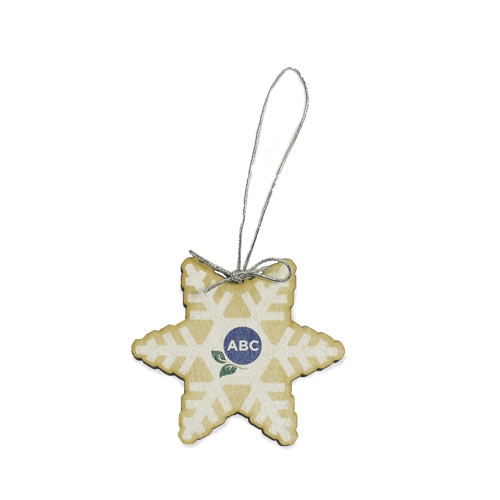 Wood Ornament - Snowflake 2 3
