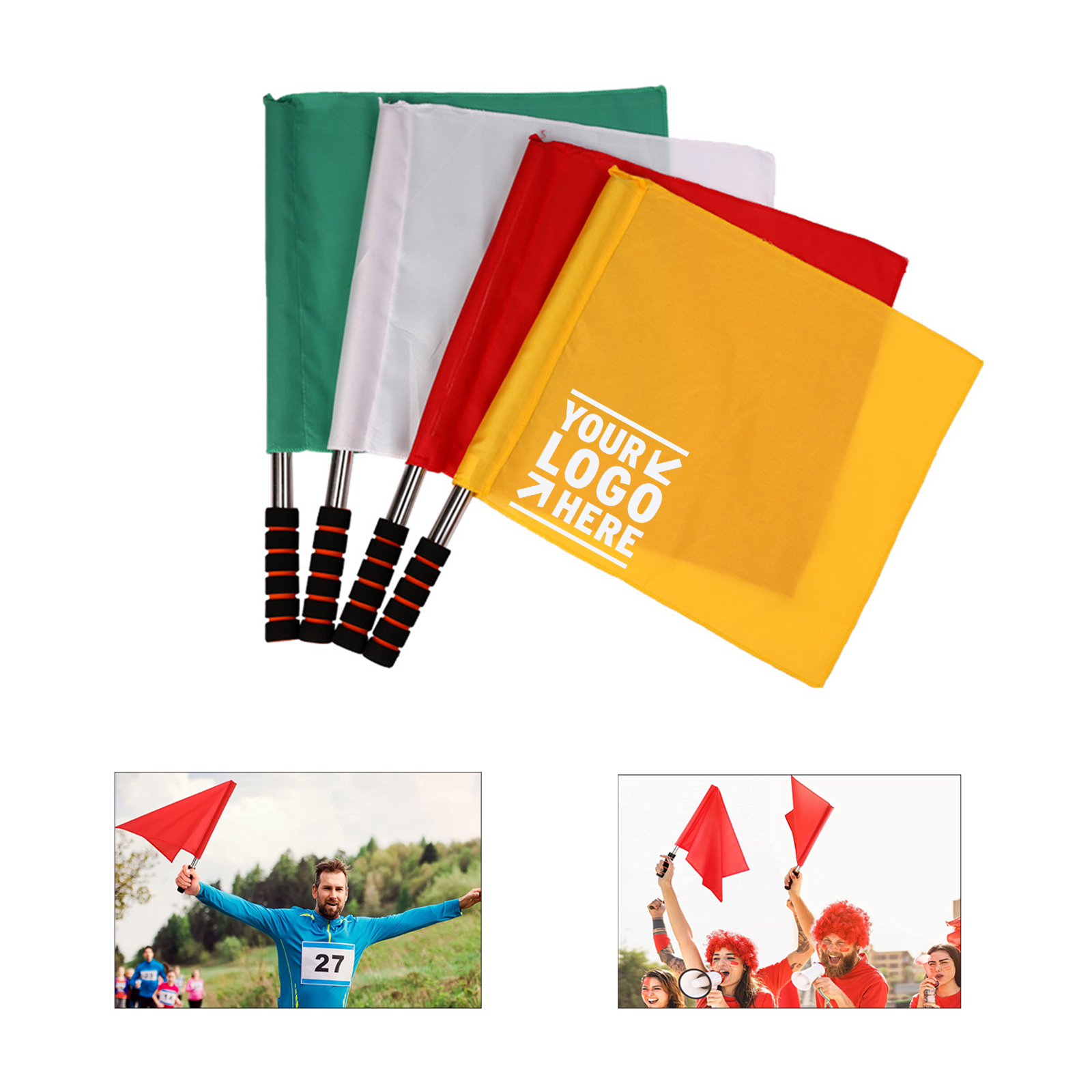 17.72 x 14.17 Inches Sports Referee Linesman Flag 2