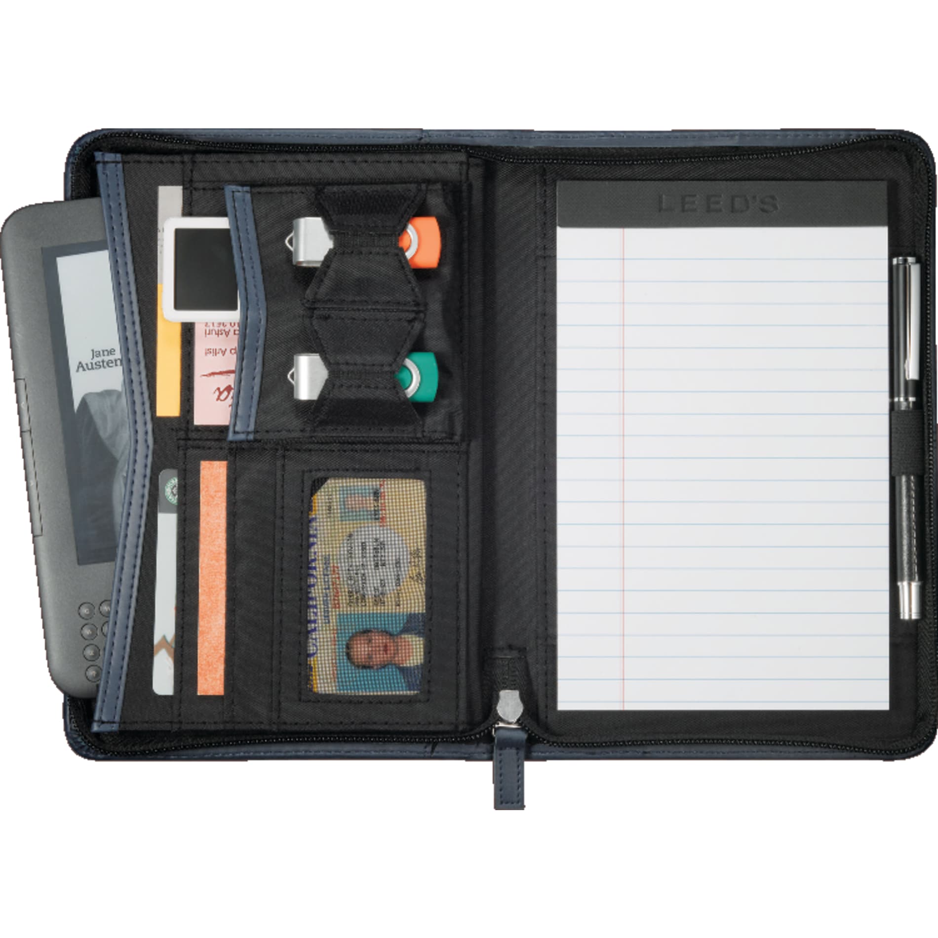 Jr Zippered Padfolio w FSC Mix Paper