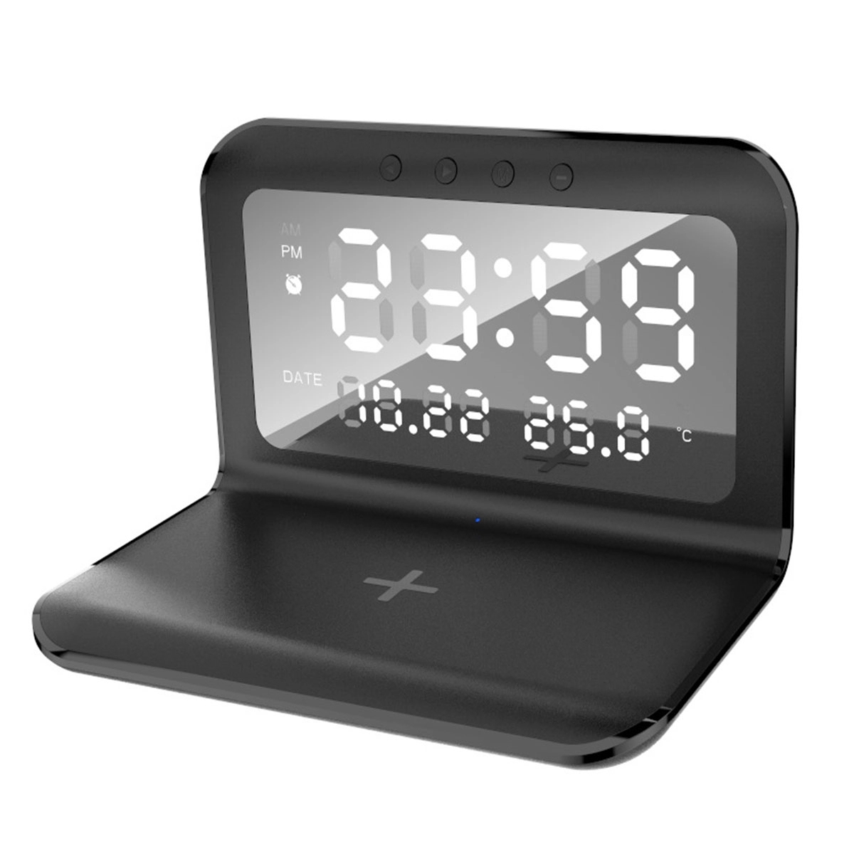3 In 1 Wireless Charging Station With Digital Alarm Clock 5