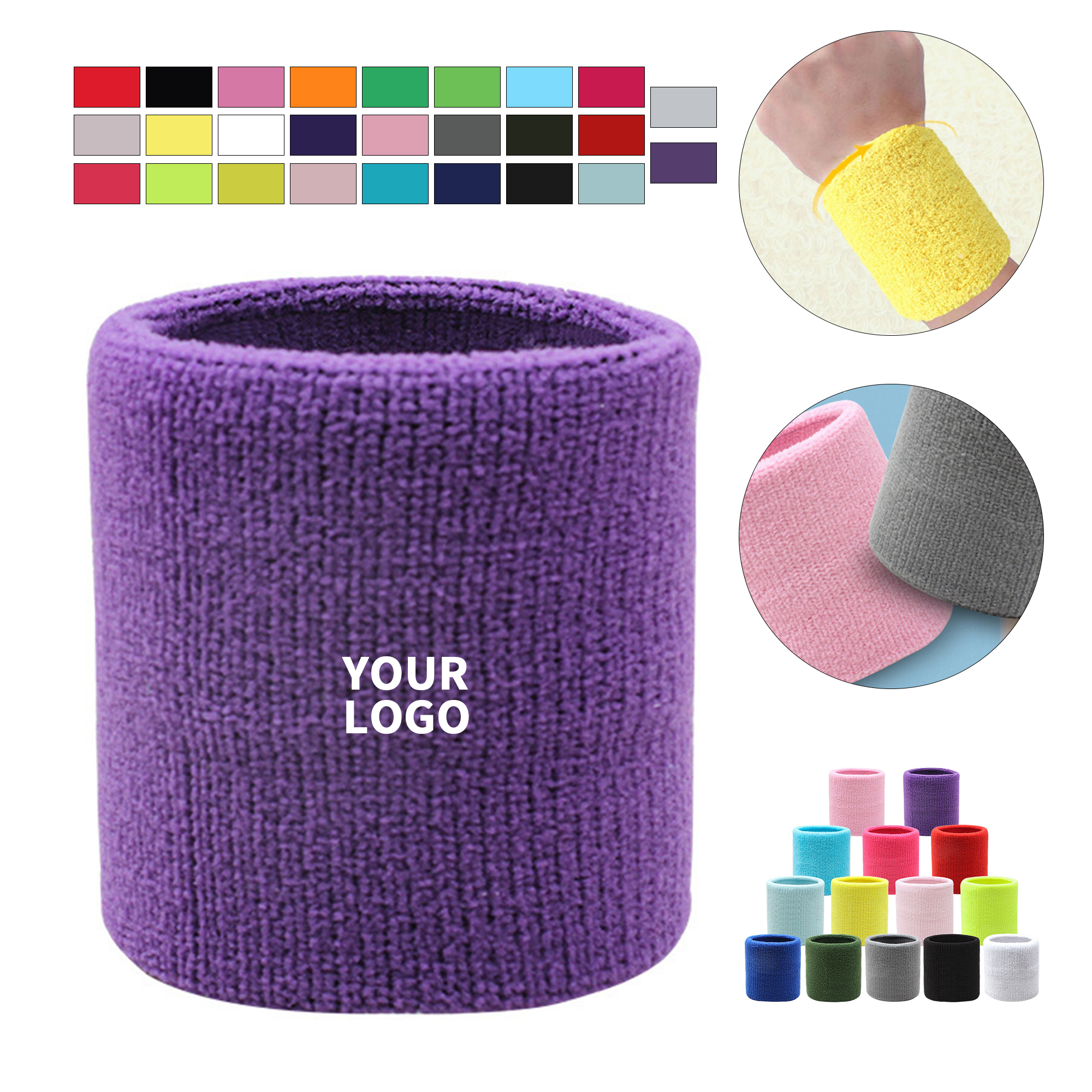 Cotton Terry Sweat Wristband Moisture Absorption 14