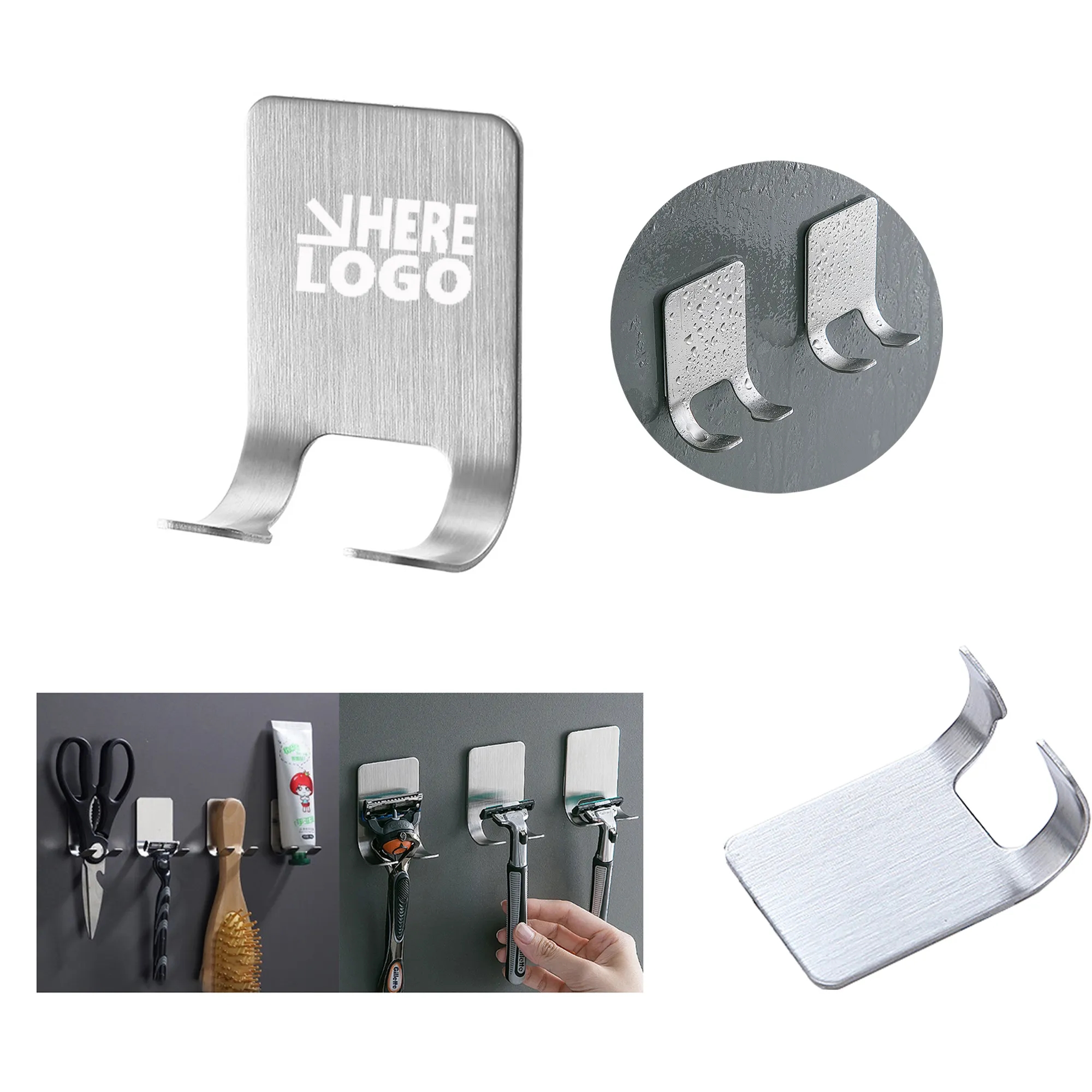 Thickened Stainless Steel Storage Rack Self-adhesive 1