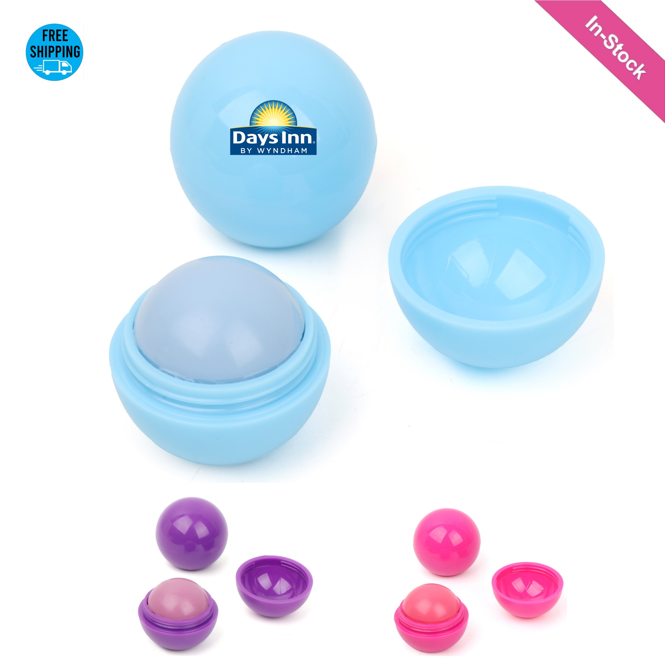 3 Fruity-flavors Lip Balm Ball with Moisturizer 3