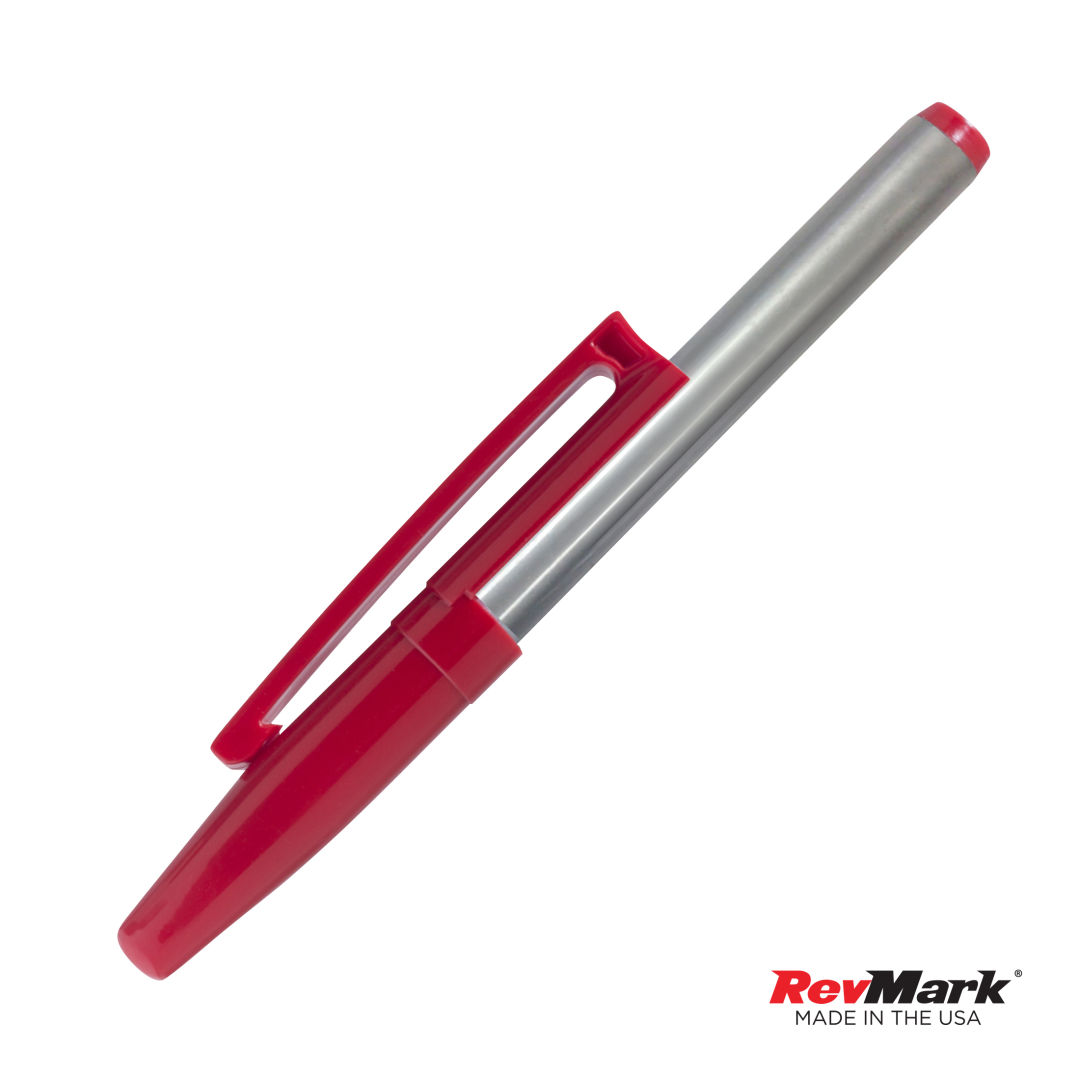 RevMark® Silver Barrel Industrial Permanent Marker w/clip 8