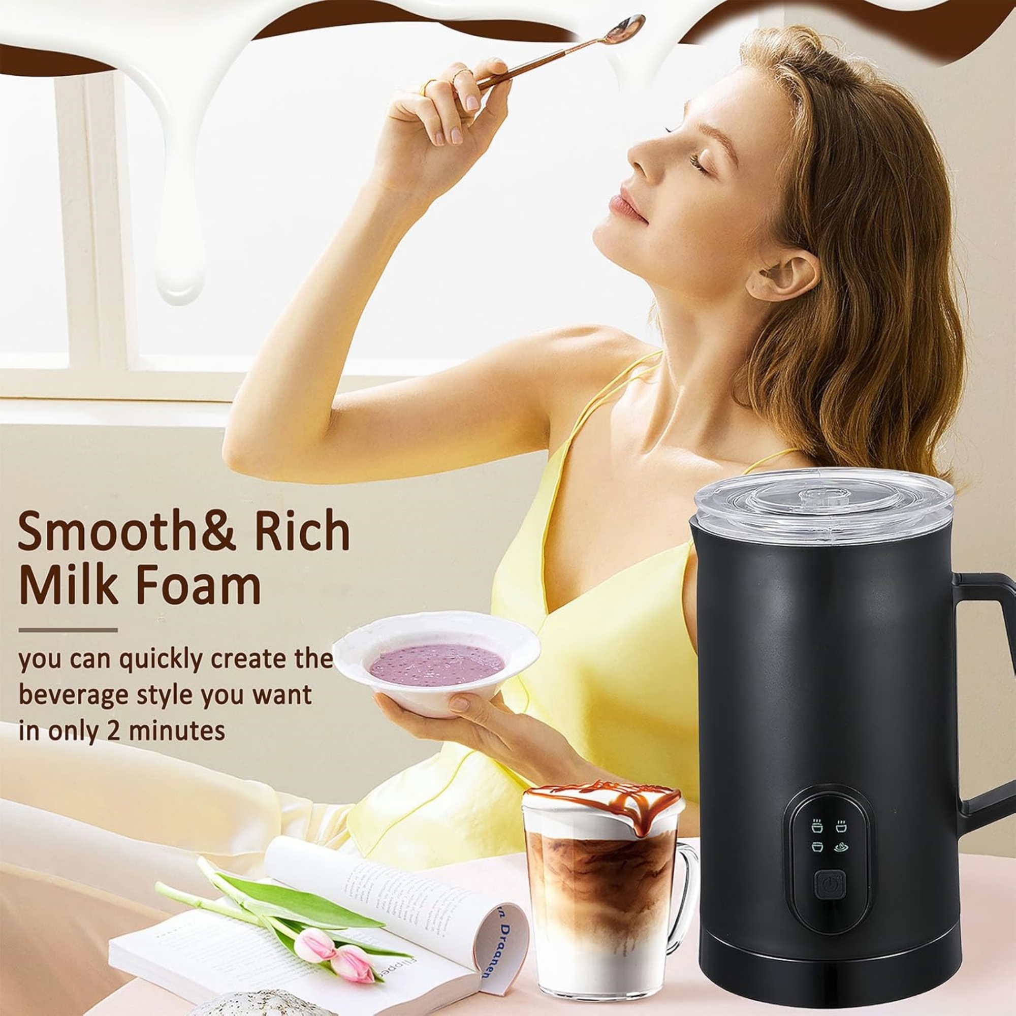 4 in 1 Multi-Functional Milk And Coffee Frother 5
