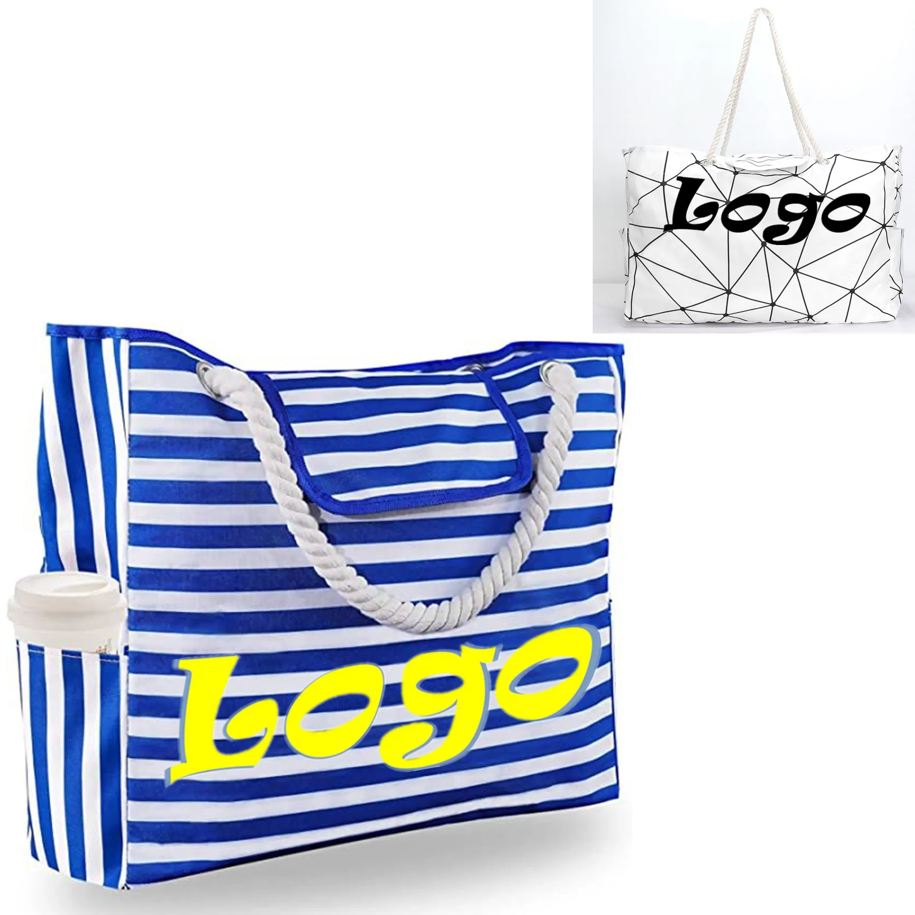 Beach Tote Bag, custom tote bag with logo imprint 3