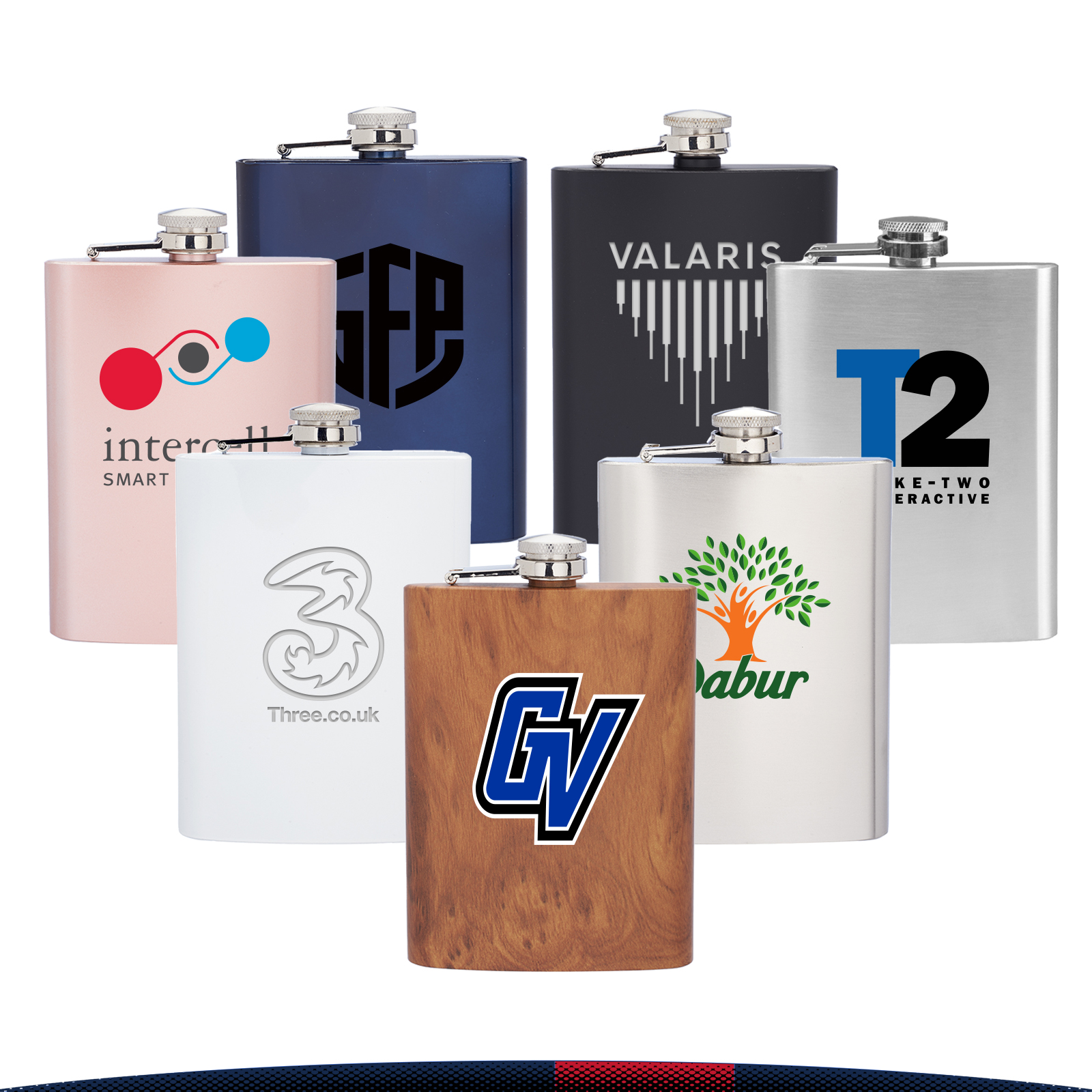 8 oz. Chiam Stainless Steel Hip Flasks 7