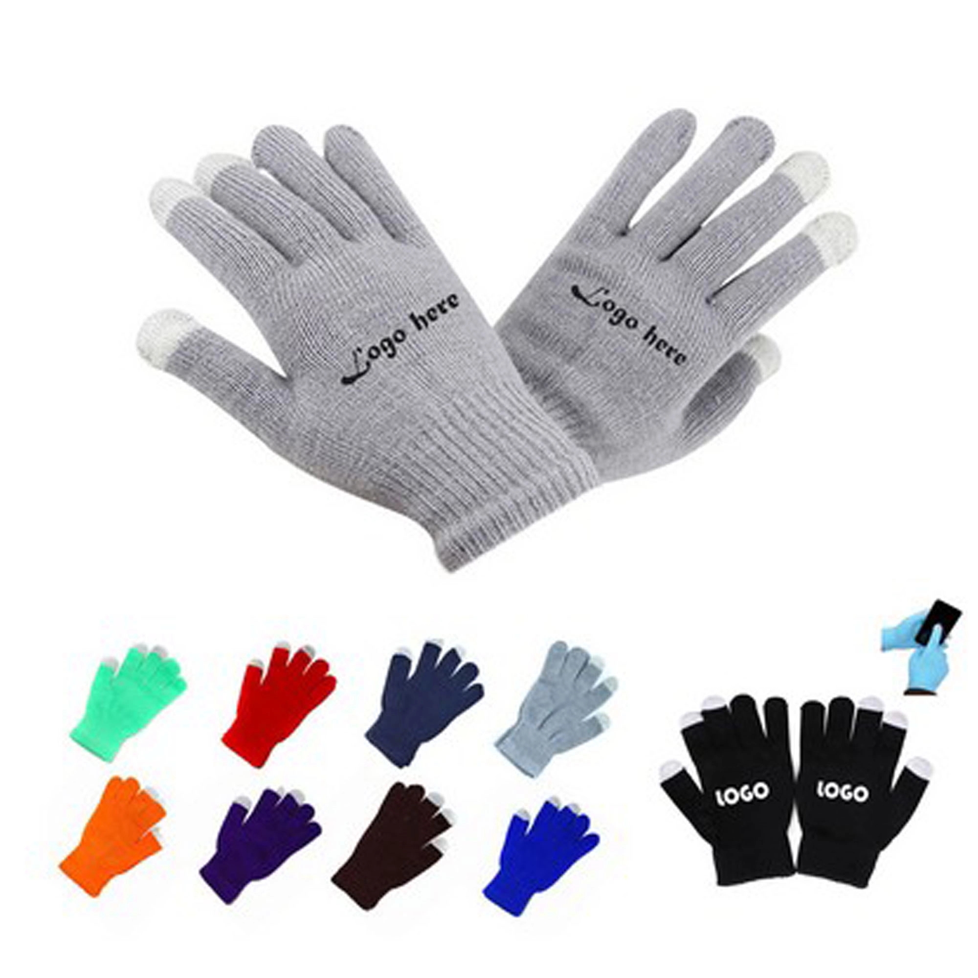 Knitted Touchscreen Acrylic Winter Gloves 1