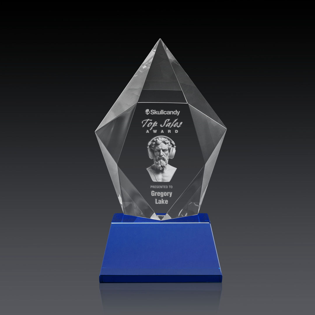 Devron 3D Award on Base - Blue 6