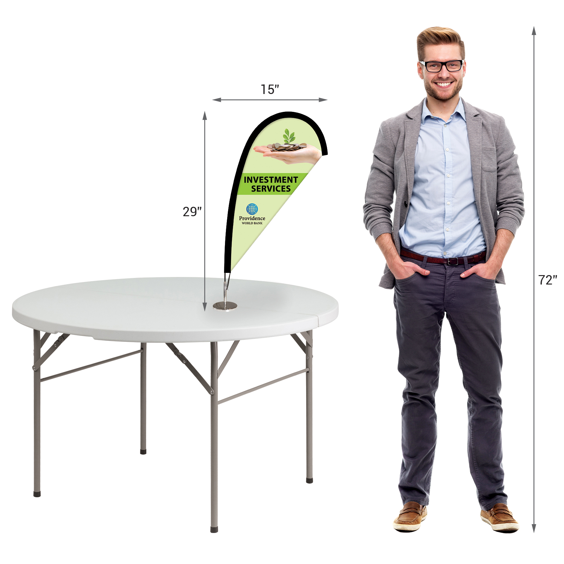 Double Sided Desktop Teardrop Banner 8