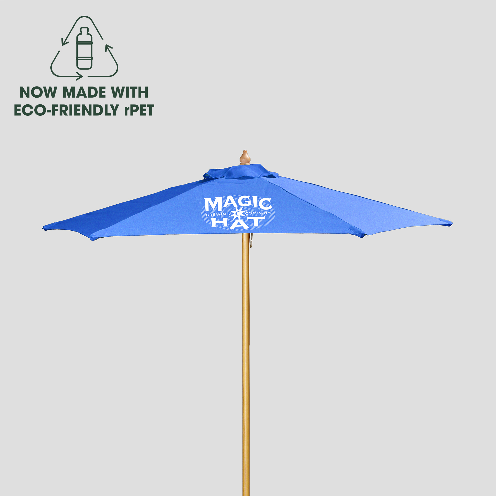 7' Wood Market Umbrella