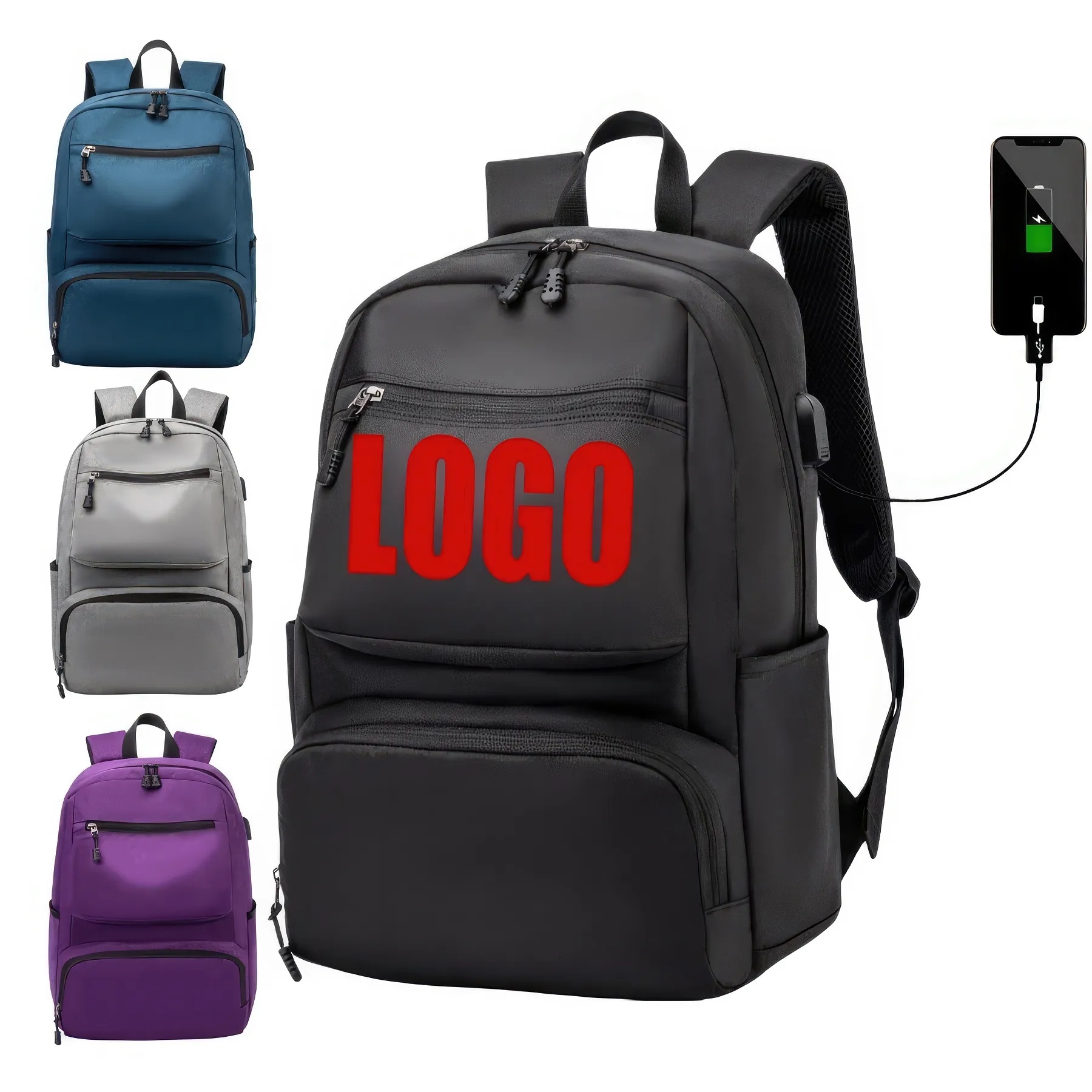 Mountaineering Leisure Travel Backpacks with USB 2