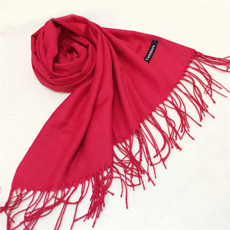 210GSM Cashmere Pashmina Scarf With Fringes 2
