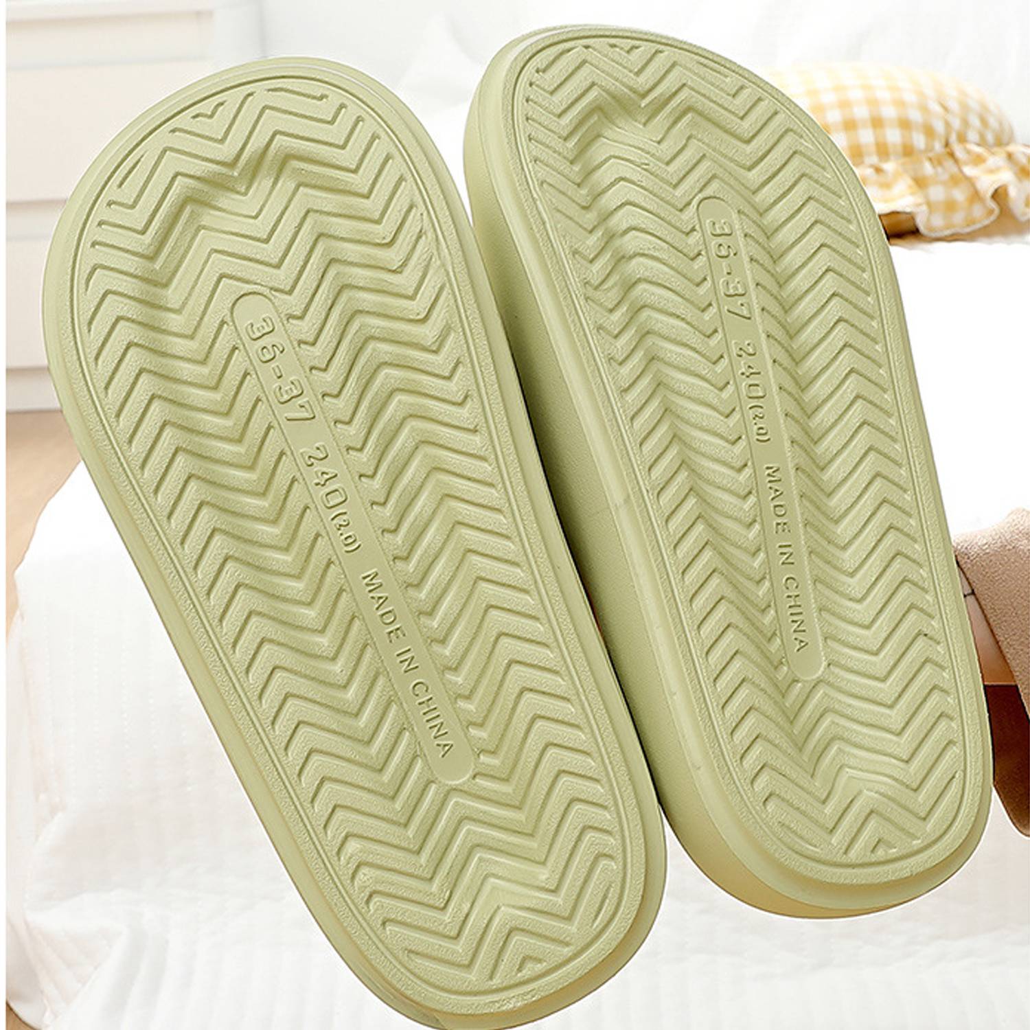 Summer EVA anti slip thick soled bathroom women's slippers 5