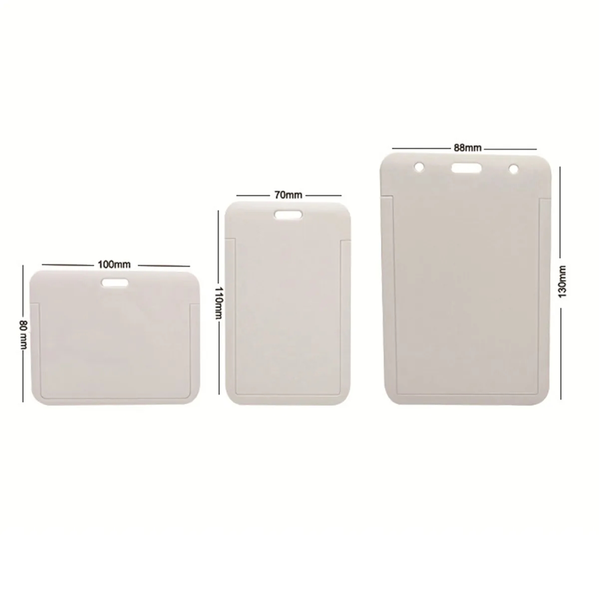 Sliding ID Badge Holder Hard Plastic Work Sleeve 1