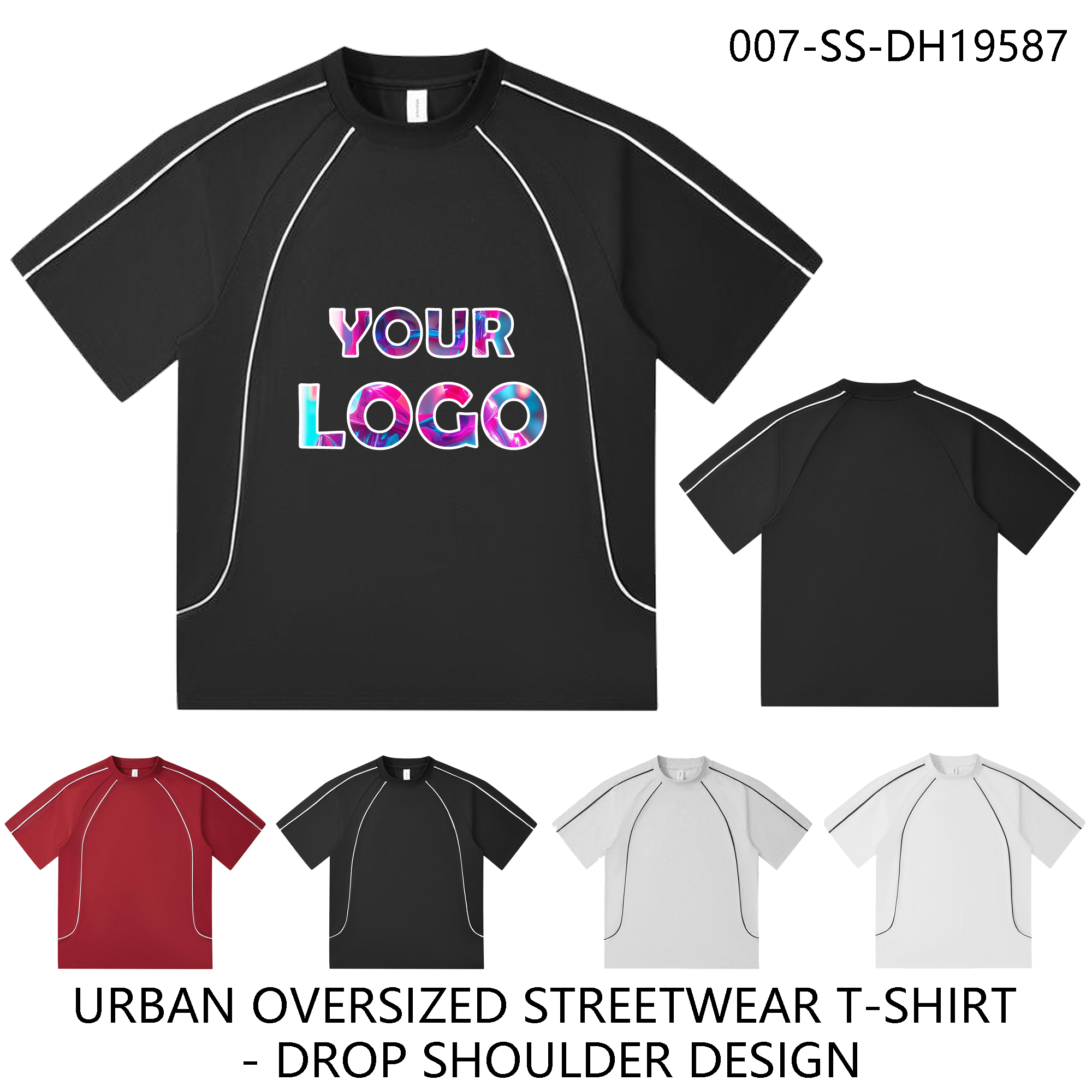 Customizable Bulk Oversized Tee | Personalized logo 2