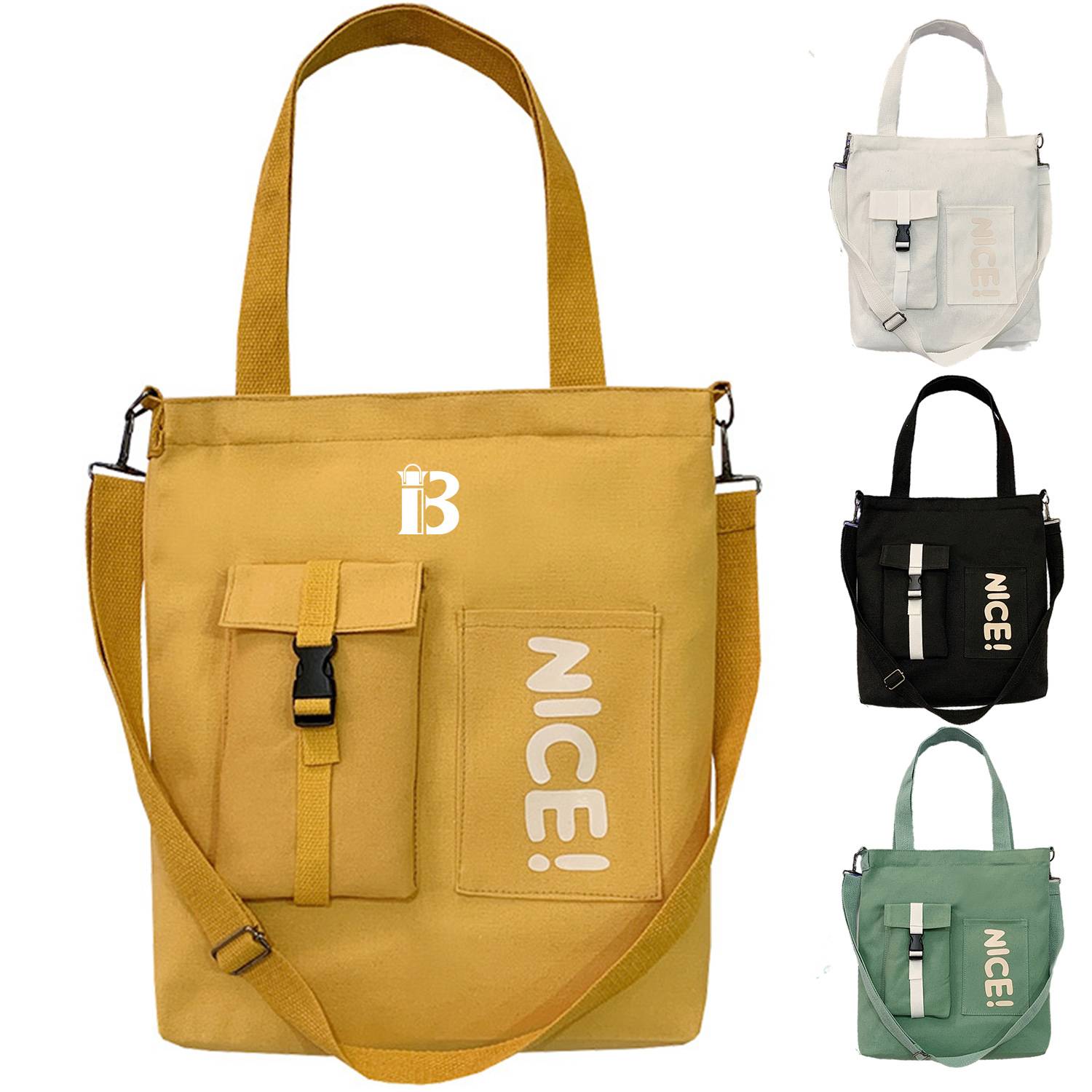 Canvas Tote Crossbody Bag for Students 2