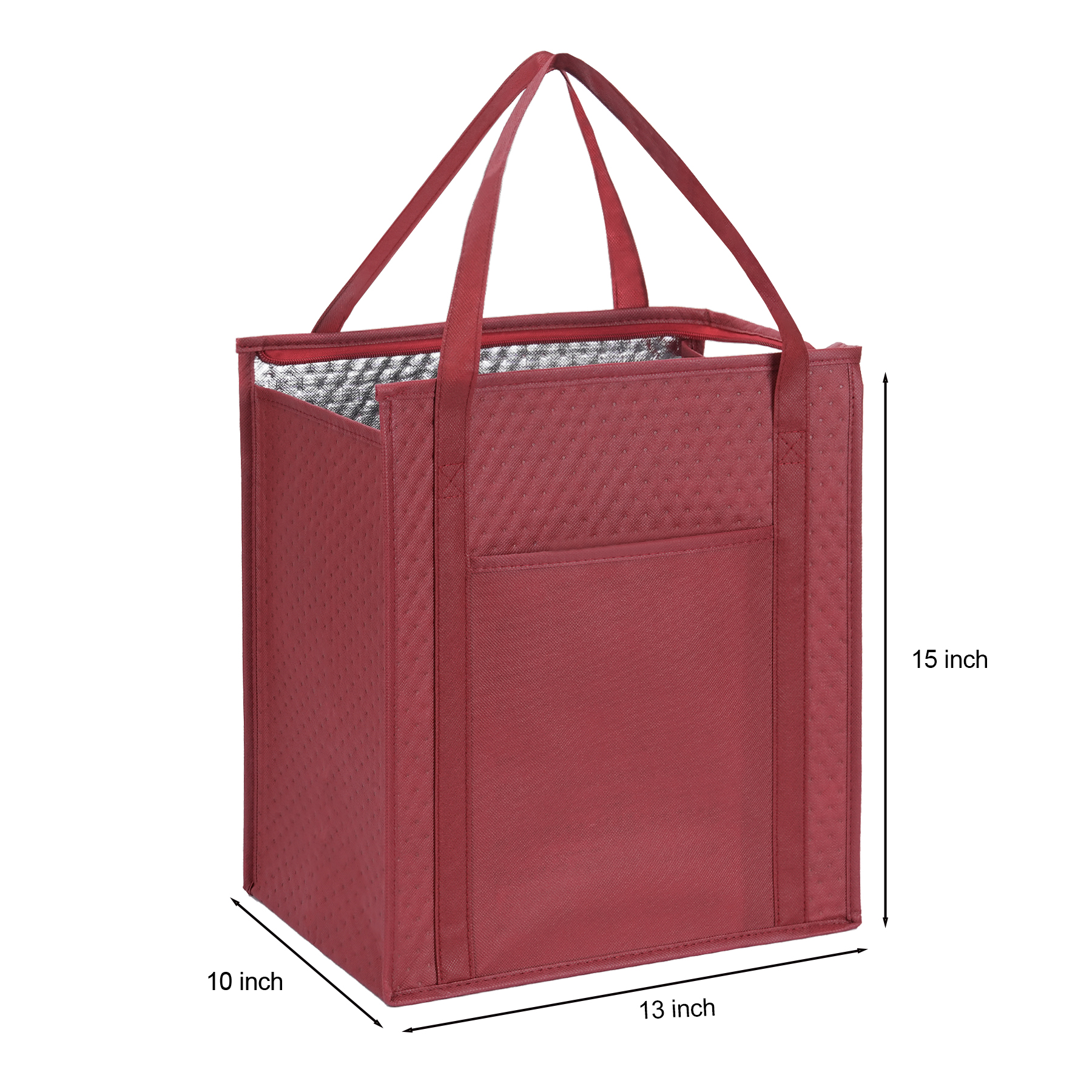 Non-Woven Cooler Tote Bag With Front Pocket & Bottle Holder 2