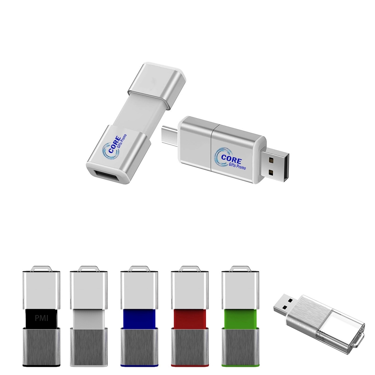 8 GB Light Up Slide USB Flash Drive 2