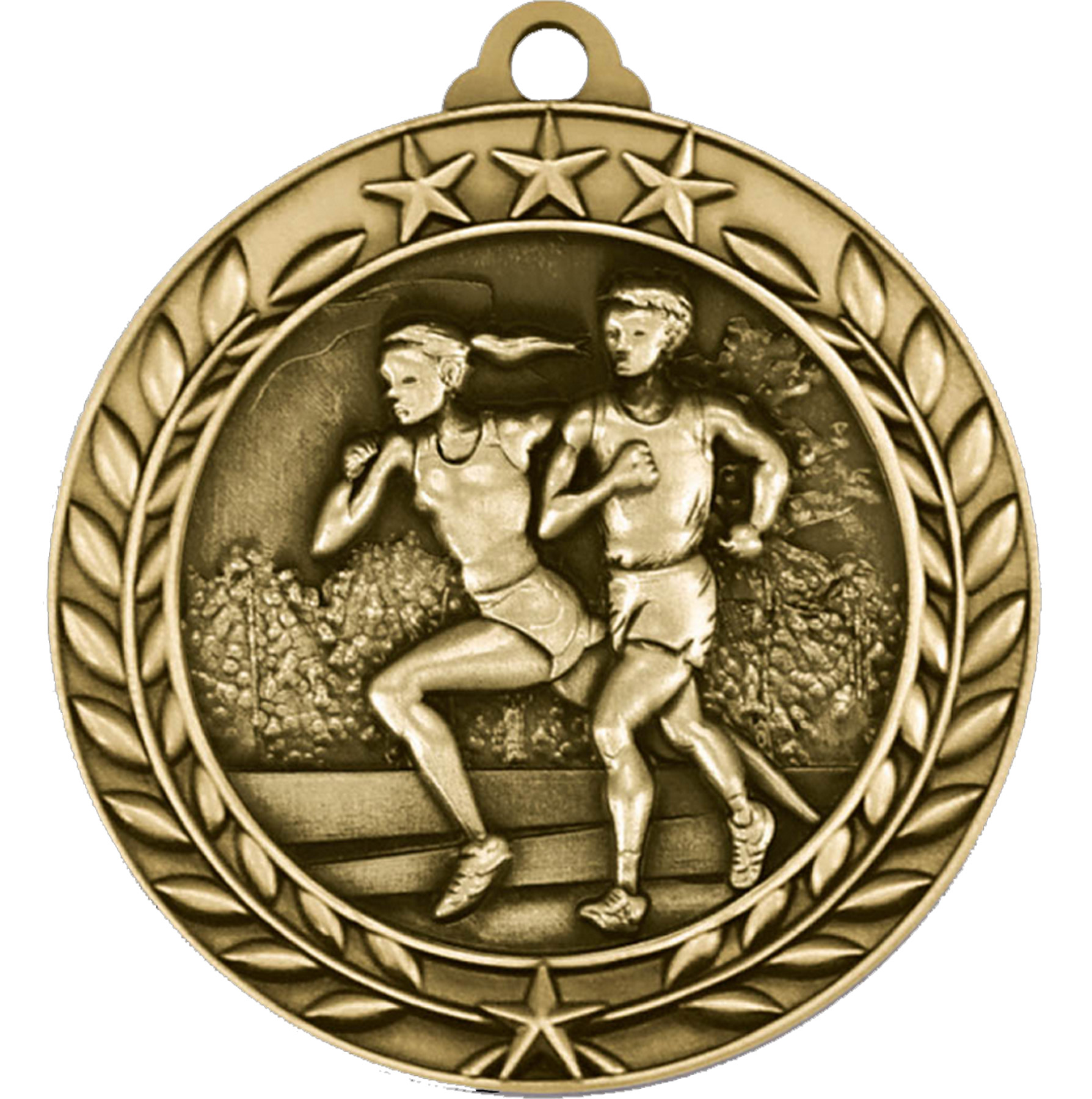 Stock Small Academic & Sports Laurel Medals: Cross Country 2