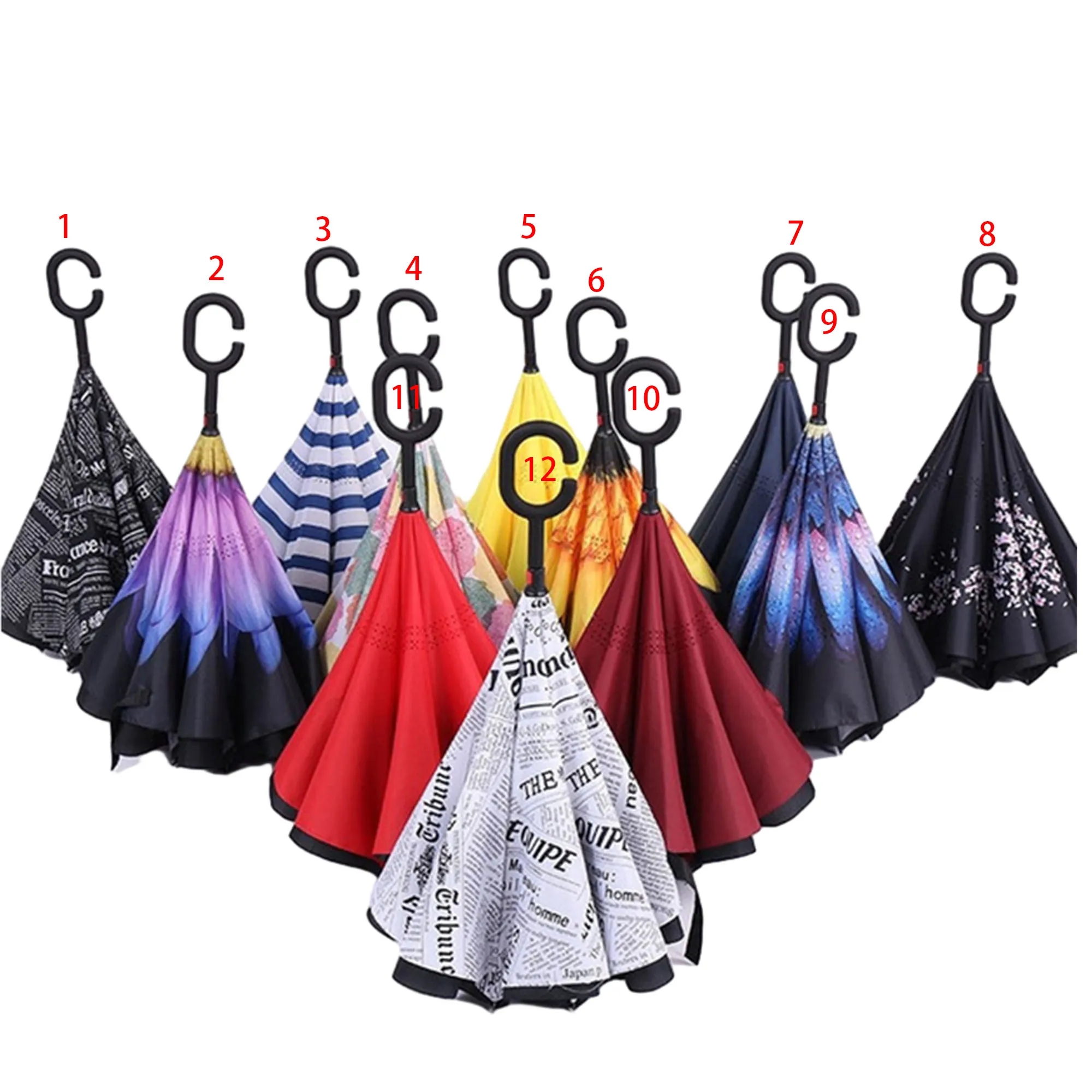 Customized Reverse Inversion Umbrella with C-Handle 3