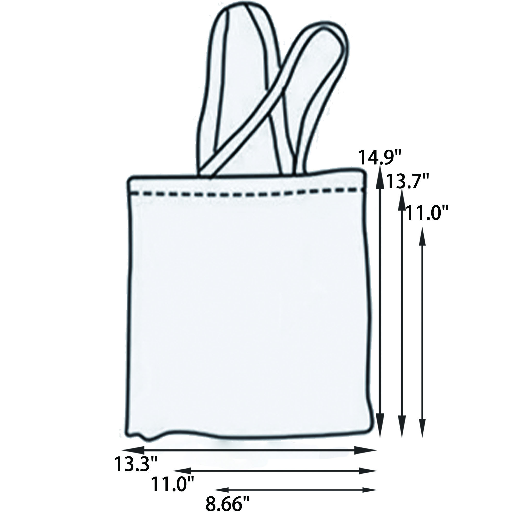 Full Color Custom Canvas Tote Bag MOQ 20, custom tote bag with logo imprint 3