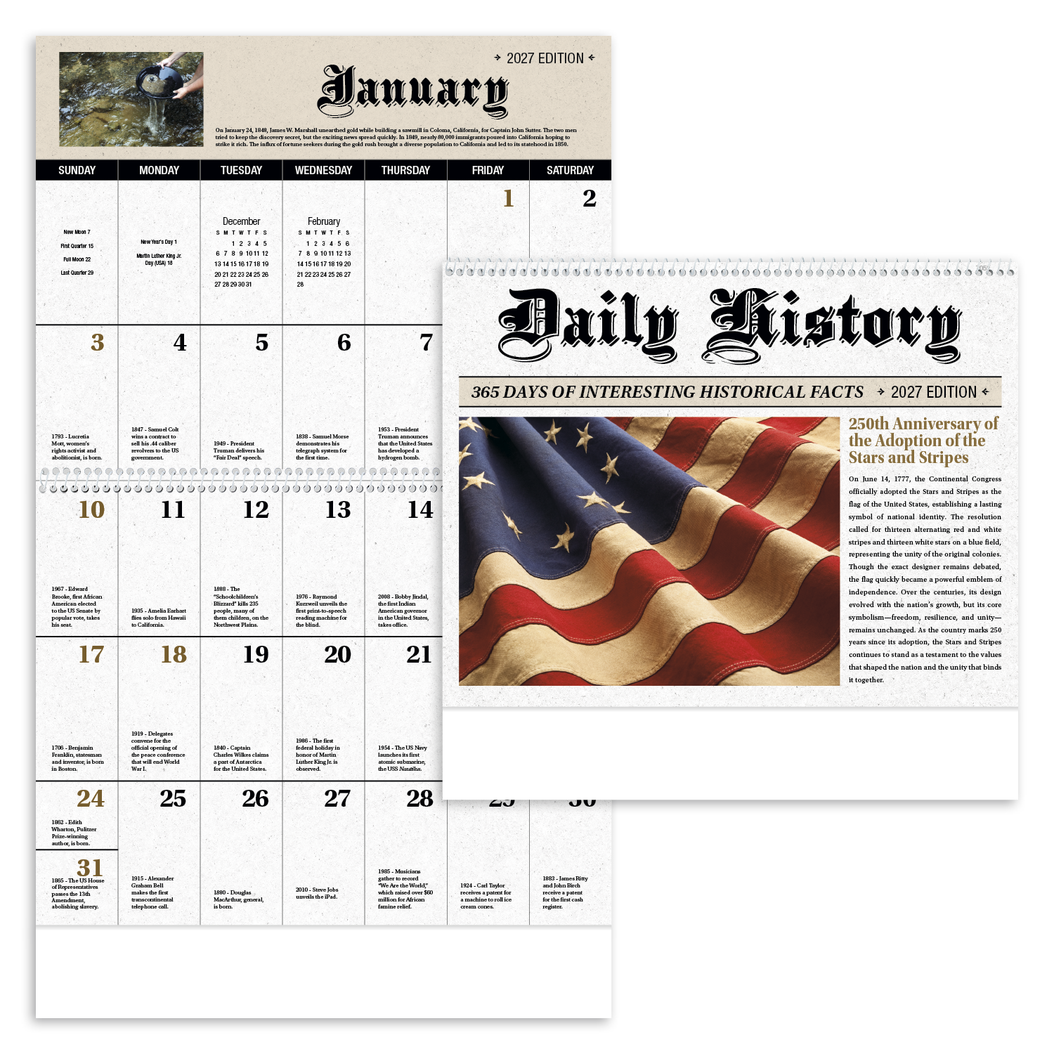 Good Value™ Daily History Spiral Calendar 66