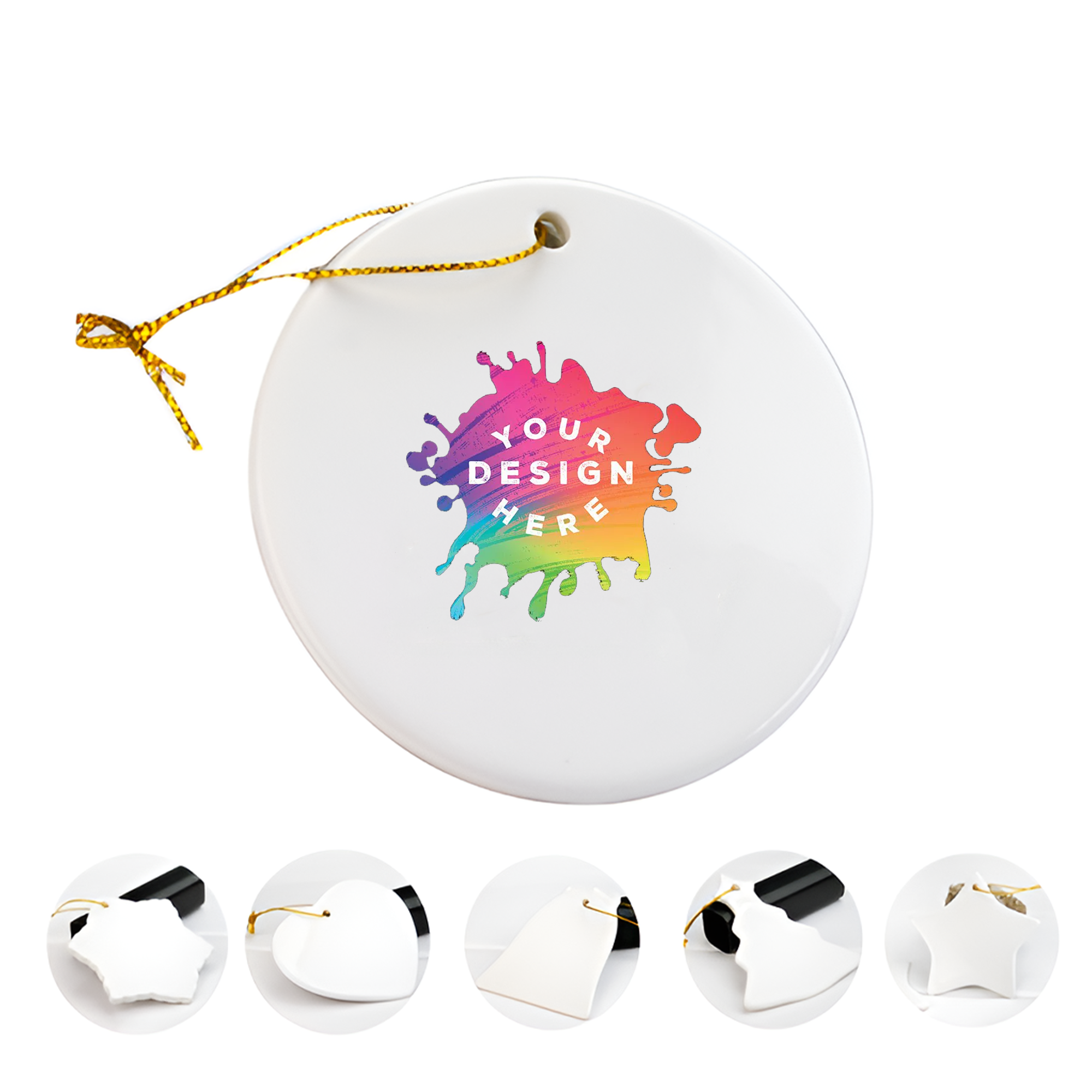 2.78"Christmas Ceramic Pendant 2