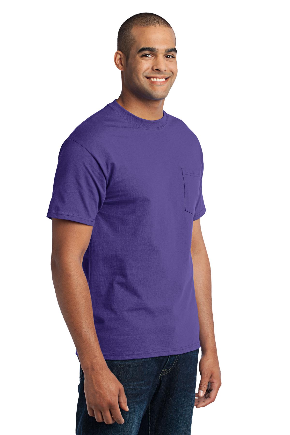 Port & Co Core Blend Pocket Tee. PC55P 26